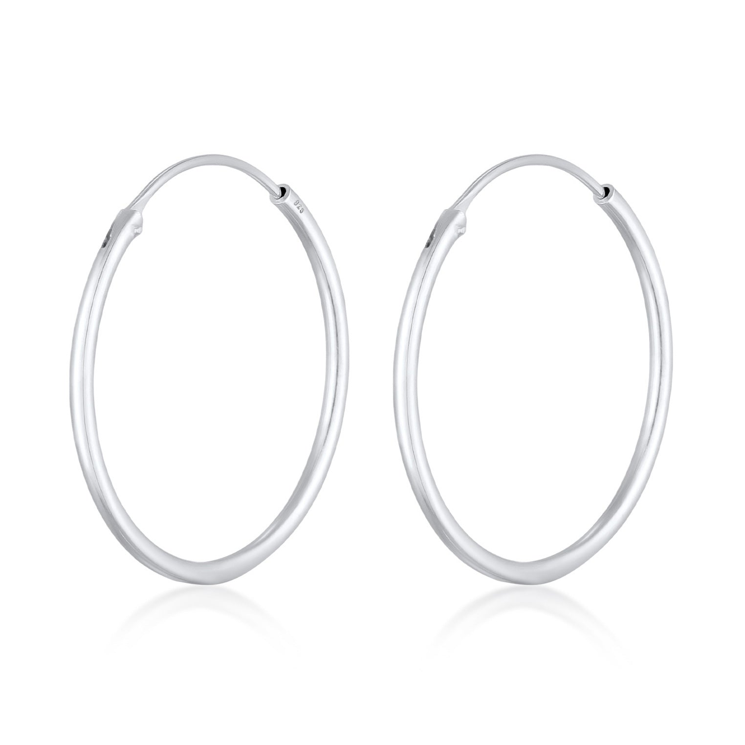 Silber - Elli | Creolen Klassisch Basic | 925er Sterling Silber