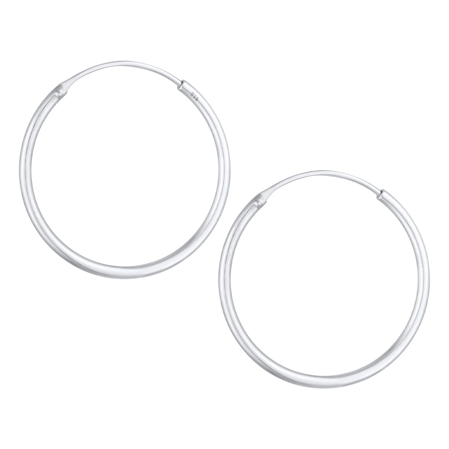 Silber - Elli | Creolen Klassisch Basic | 925er Sterling Silber