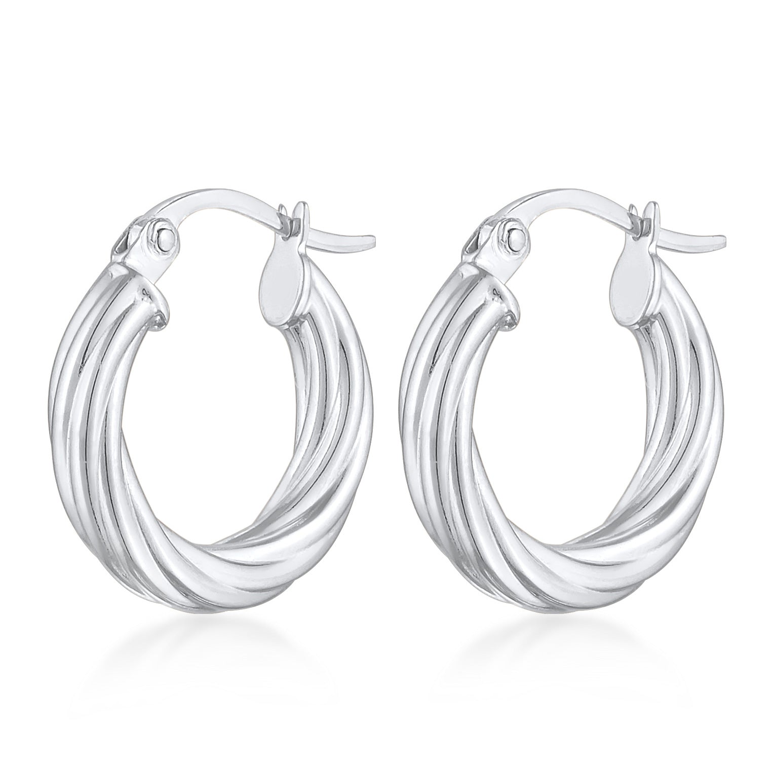 Silber - Elli | Creolen Chunky Twisted | 925er Sterling Silber