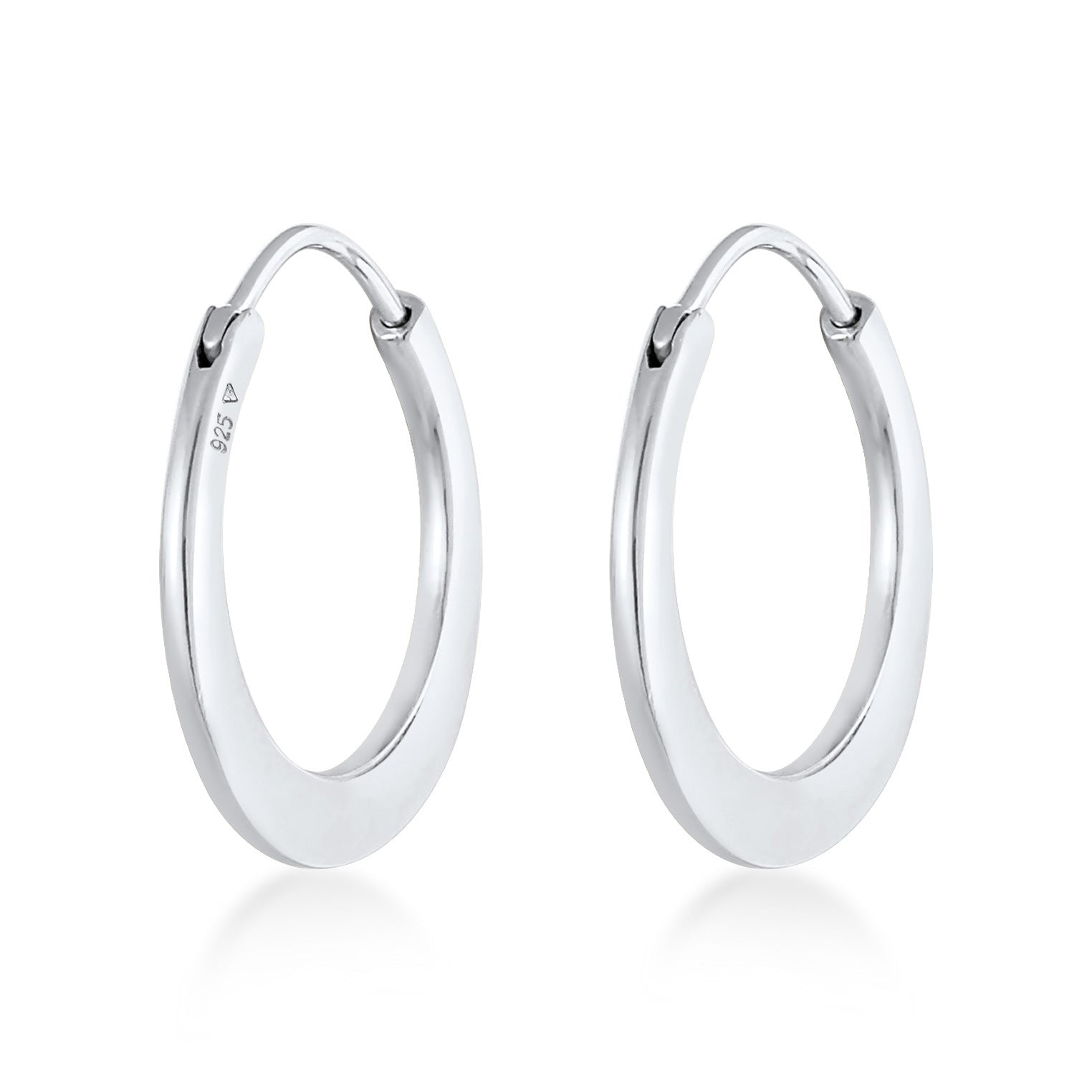 Silber - Elli PREMIUM | Creolen Oval | 925er Sterling Silber