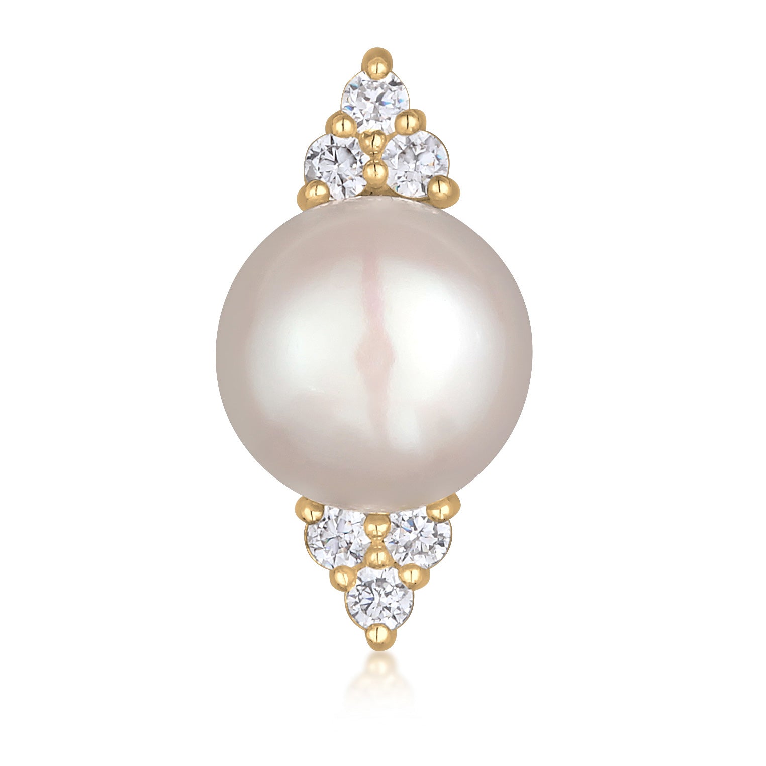 Gold - Elli PREMIUM | Anhänger Elegant | Süßwasserperle | 925er Sterling Silber Vergoldet