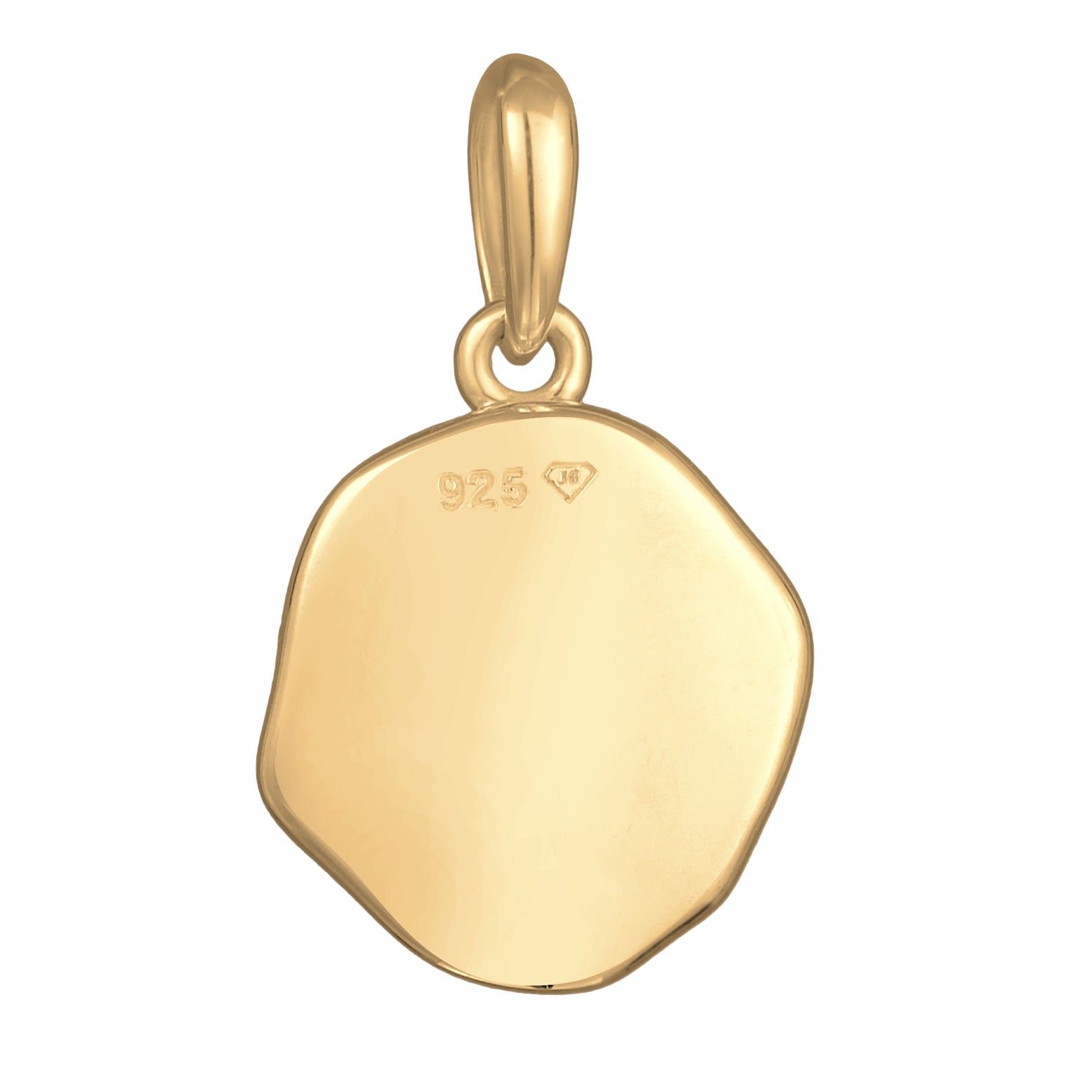 Gold - Elli PREMIUM | Anhänger Organic | Süßwasserperle | 925er Sterling Silber Vergoldet