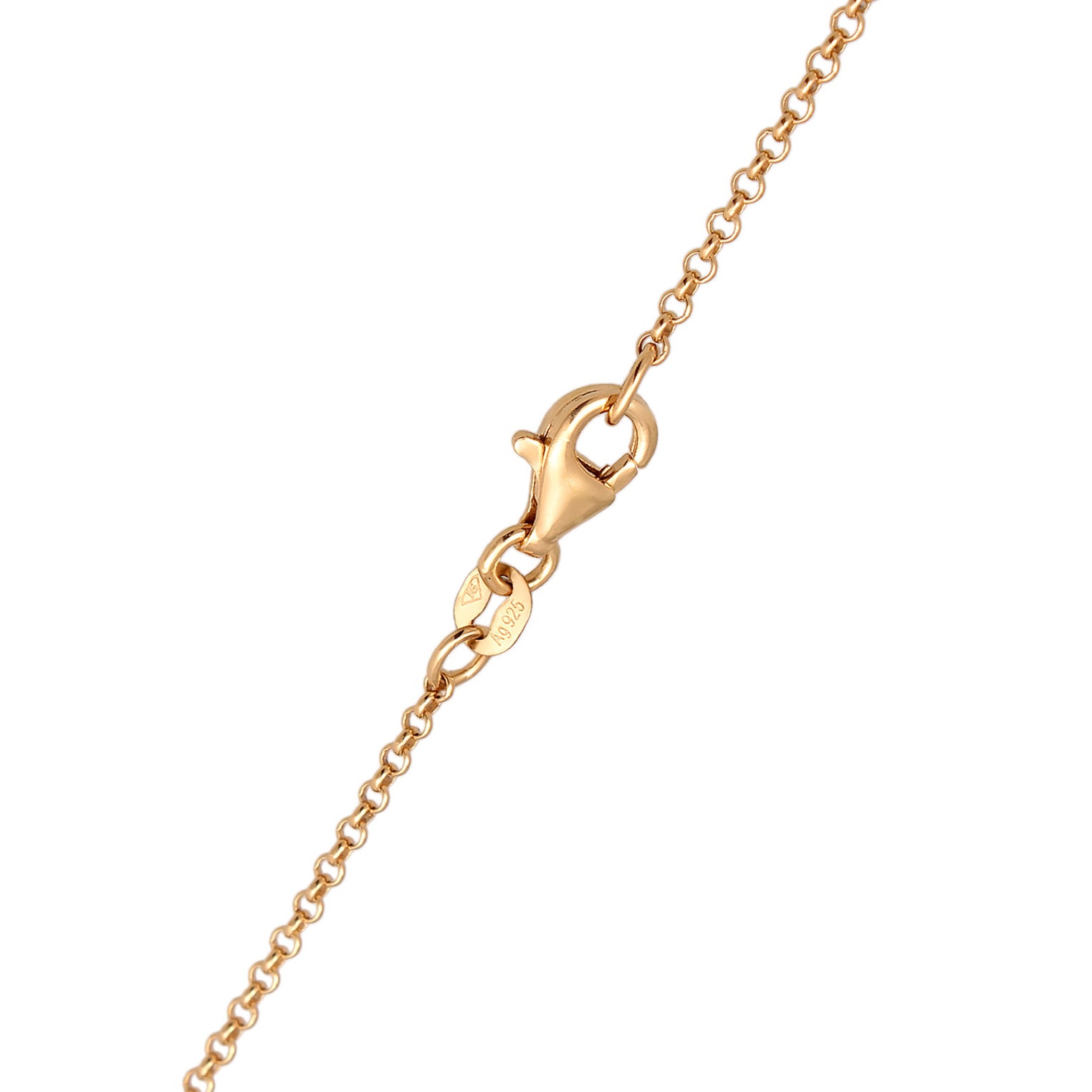 Gold - Elli | Halskette Herz Anhänger | 925er Sterling Silber Vergoldet