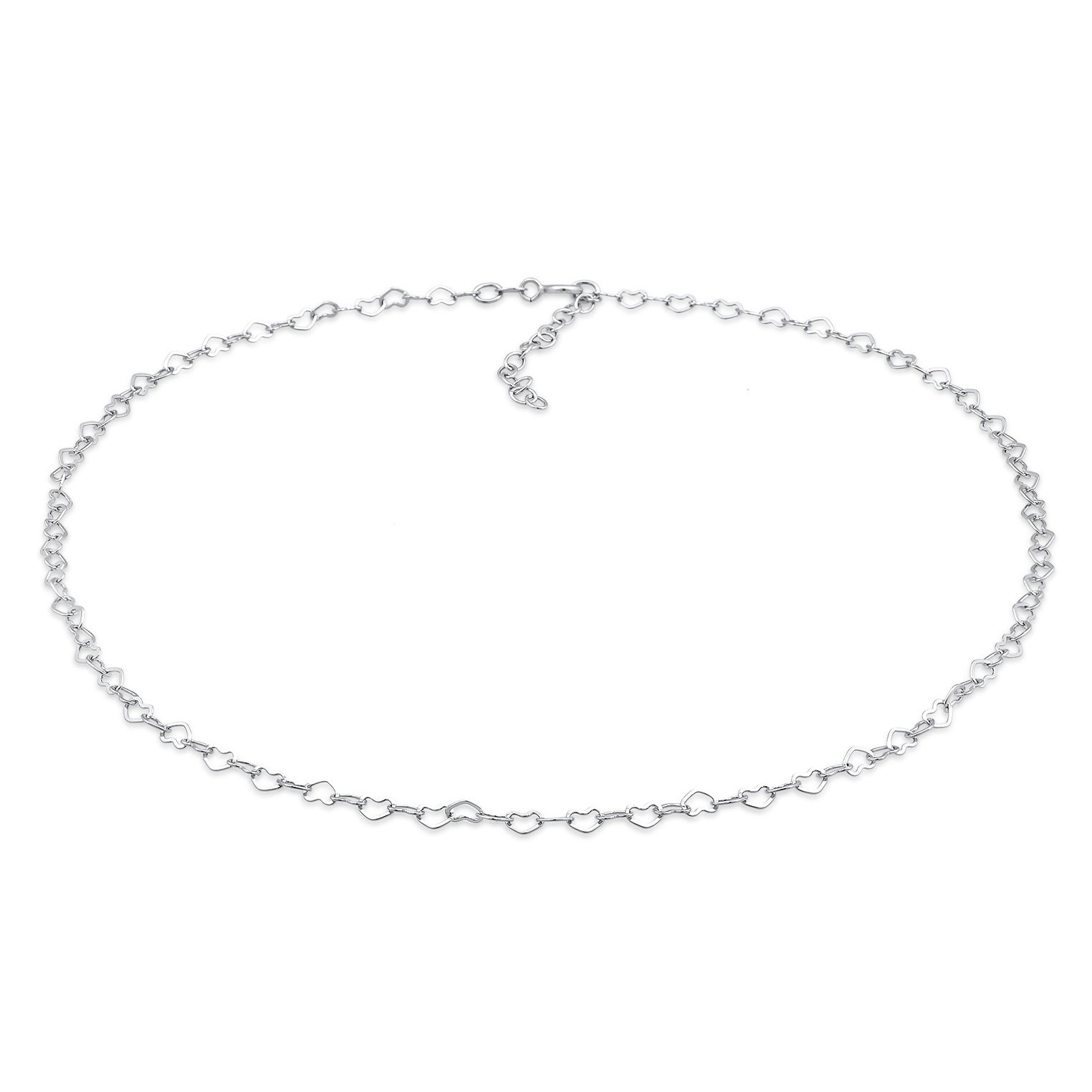Silber - Elli | Glieder-Choker Herz | 925er Sterling Silber