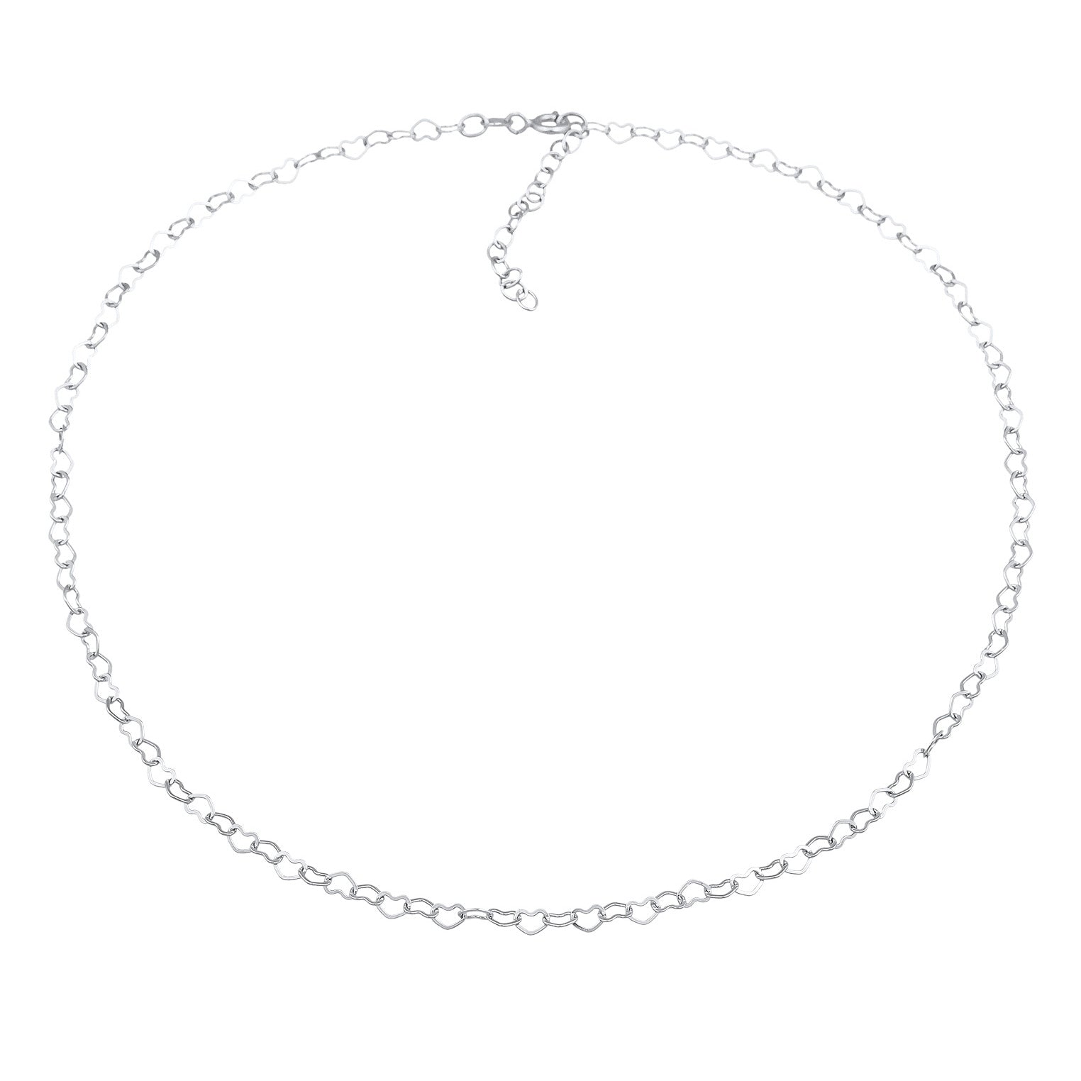 Silber - Elli | Glieder-Choker Herz | 925er Sterling Silber