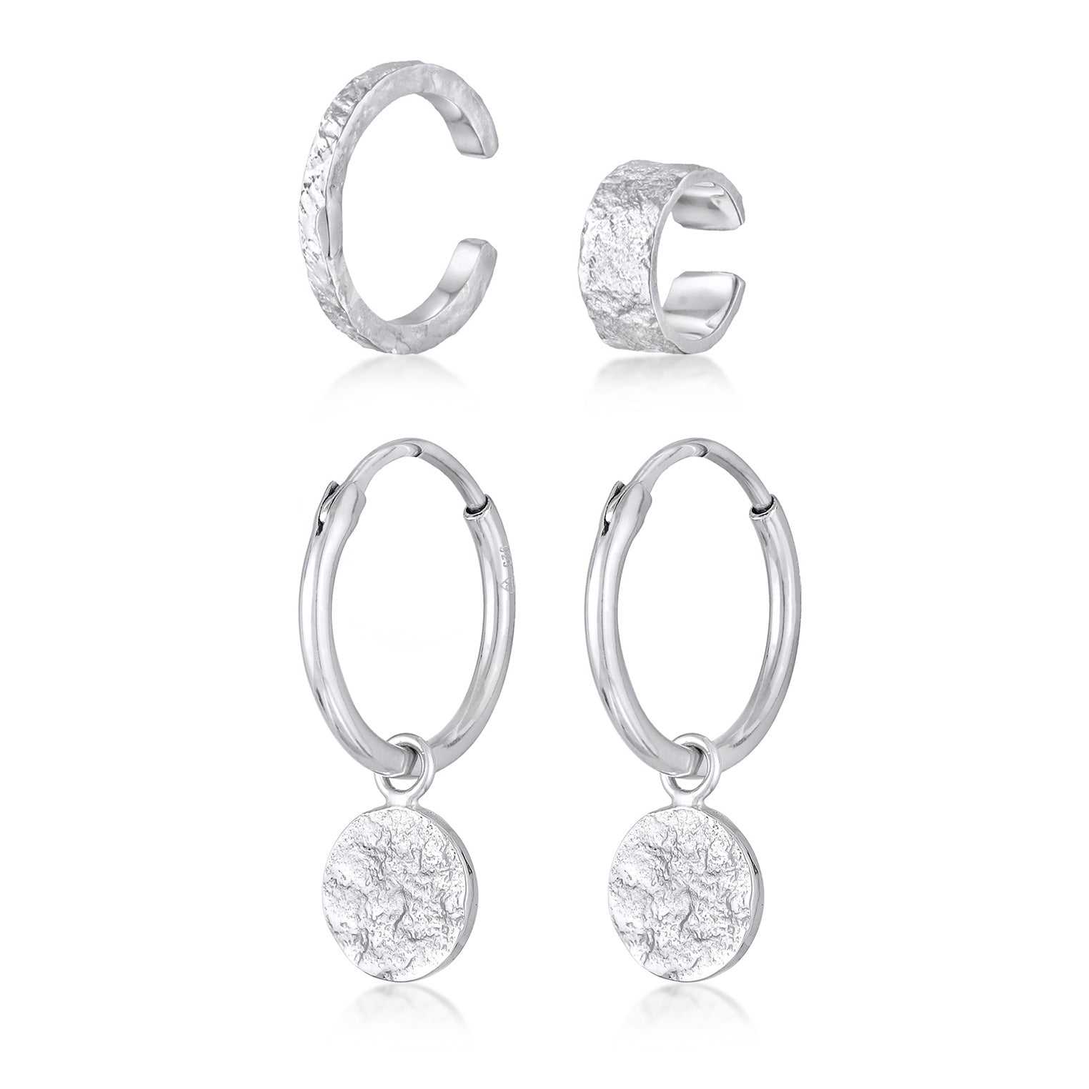 Silber - Elli | Ohrring Set Organic | 925er Sterling Silber