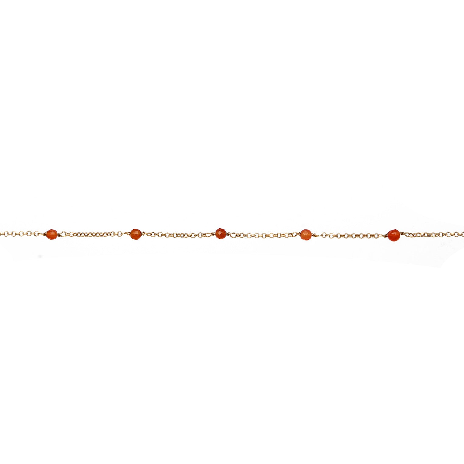 Gold - Elli | Halskette Beads | Achat Perlen | 925er Sterling Silber Vergoldet
