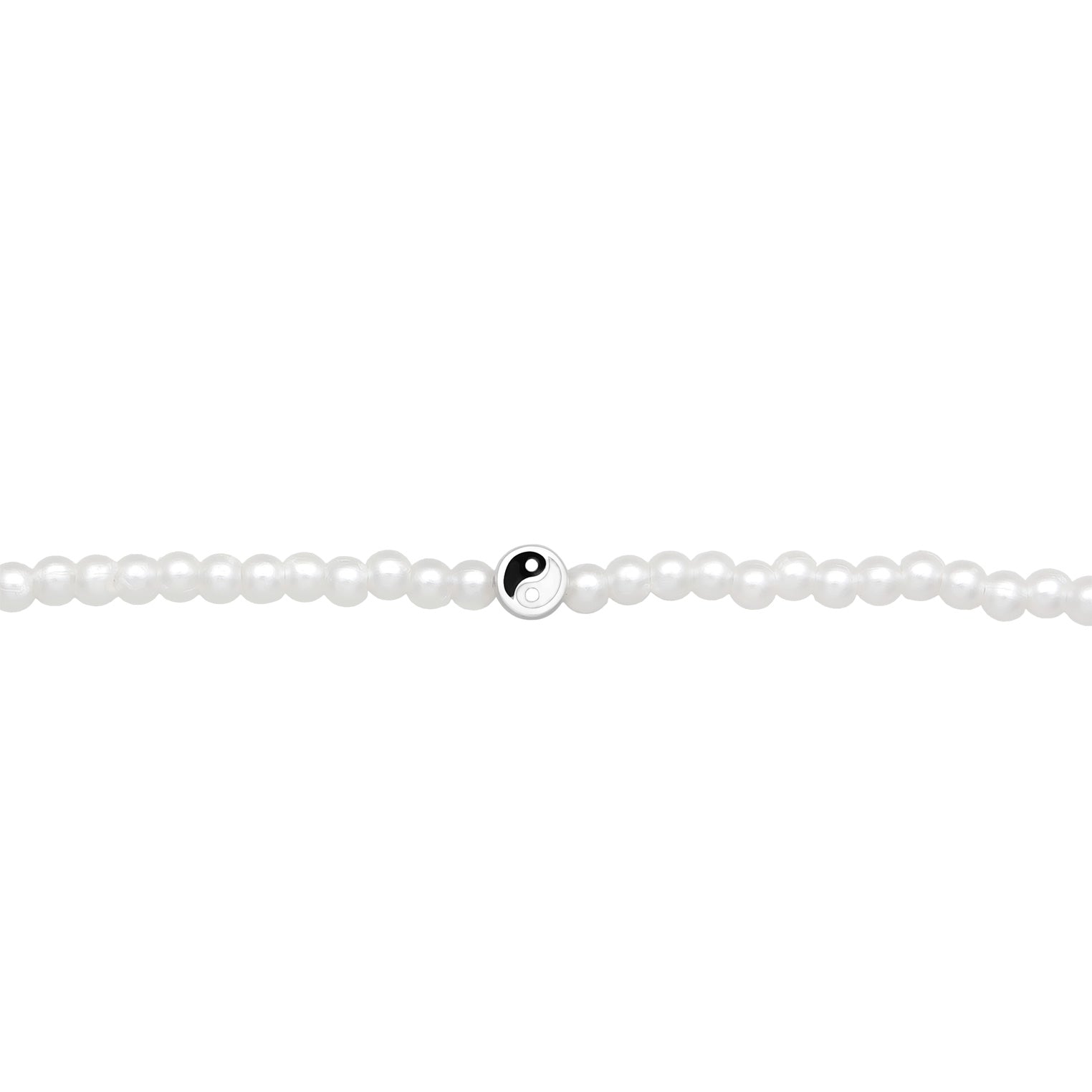 Weiß - Elli | Choker Basique | Synth. Perle | 925er Sterling Silber