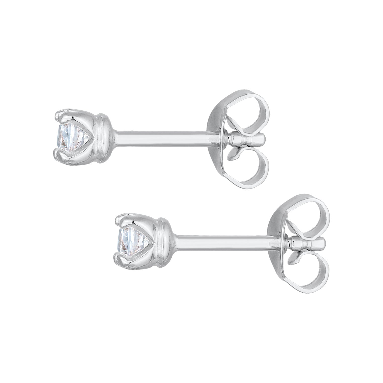 Silber - Elli PREMIUM | Ohrstecker Basique | Kristall (Weiß) | 925er Sterling Silber