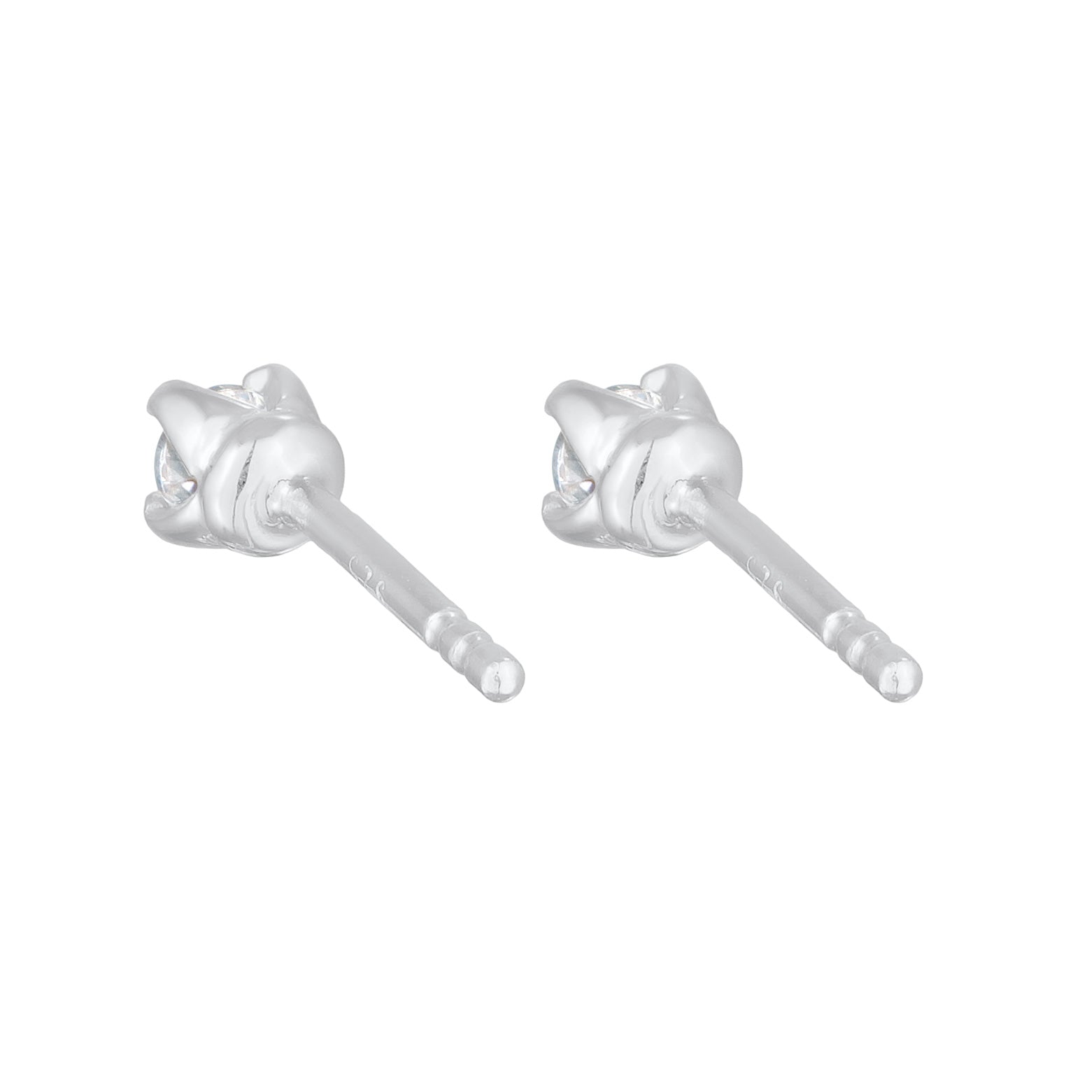 Silber - Elli PREMIUM | Ohrstecker Basique | Kristall (Weiß) | 925er Sterling Silber