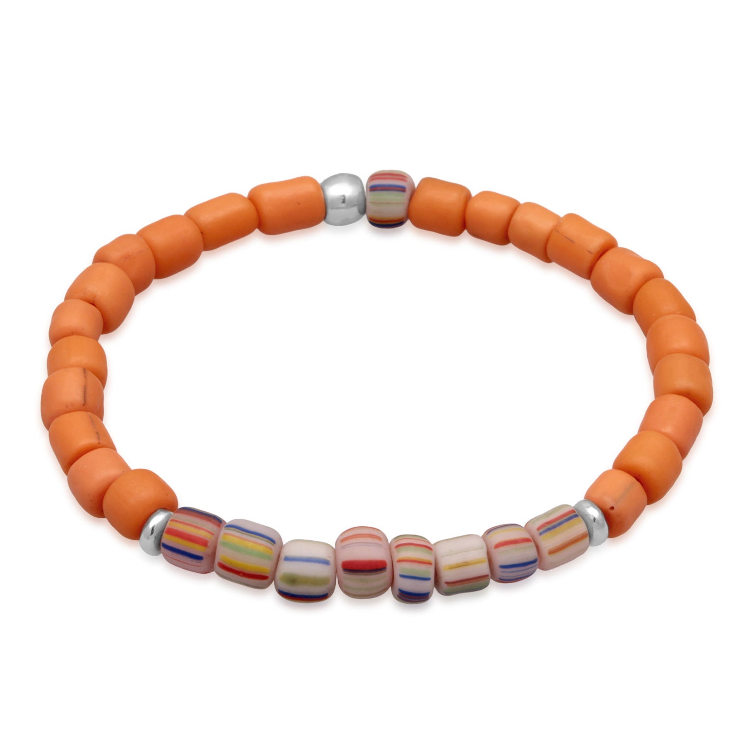 Orange - Elli | Armband Beads | 925er Sterling Silber