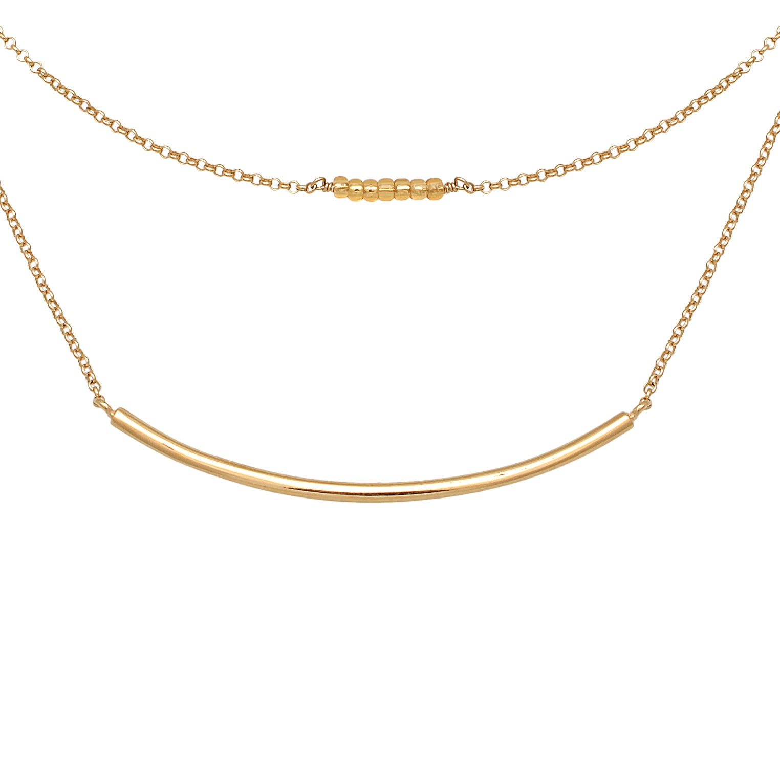 Gold - Elli | Layer-Choker Cuff | 925er Sterling Silber Vergoldet