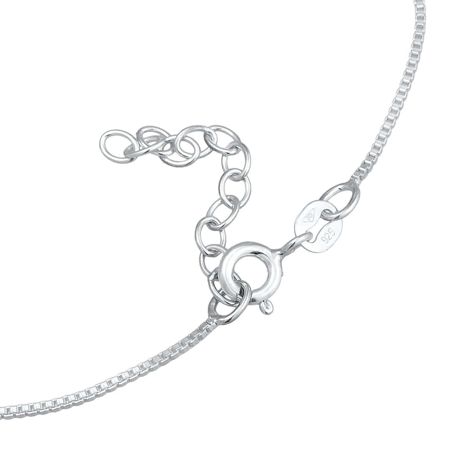 Silber - Elli | Armband Herz Anhänger | Mit Kristallen von Swarovski® (Weiß) | 925er Sterling Silber