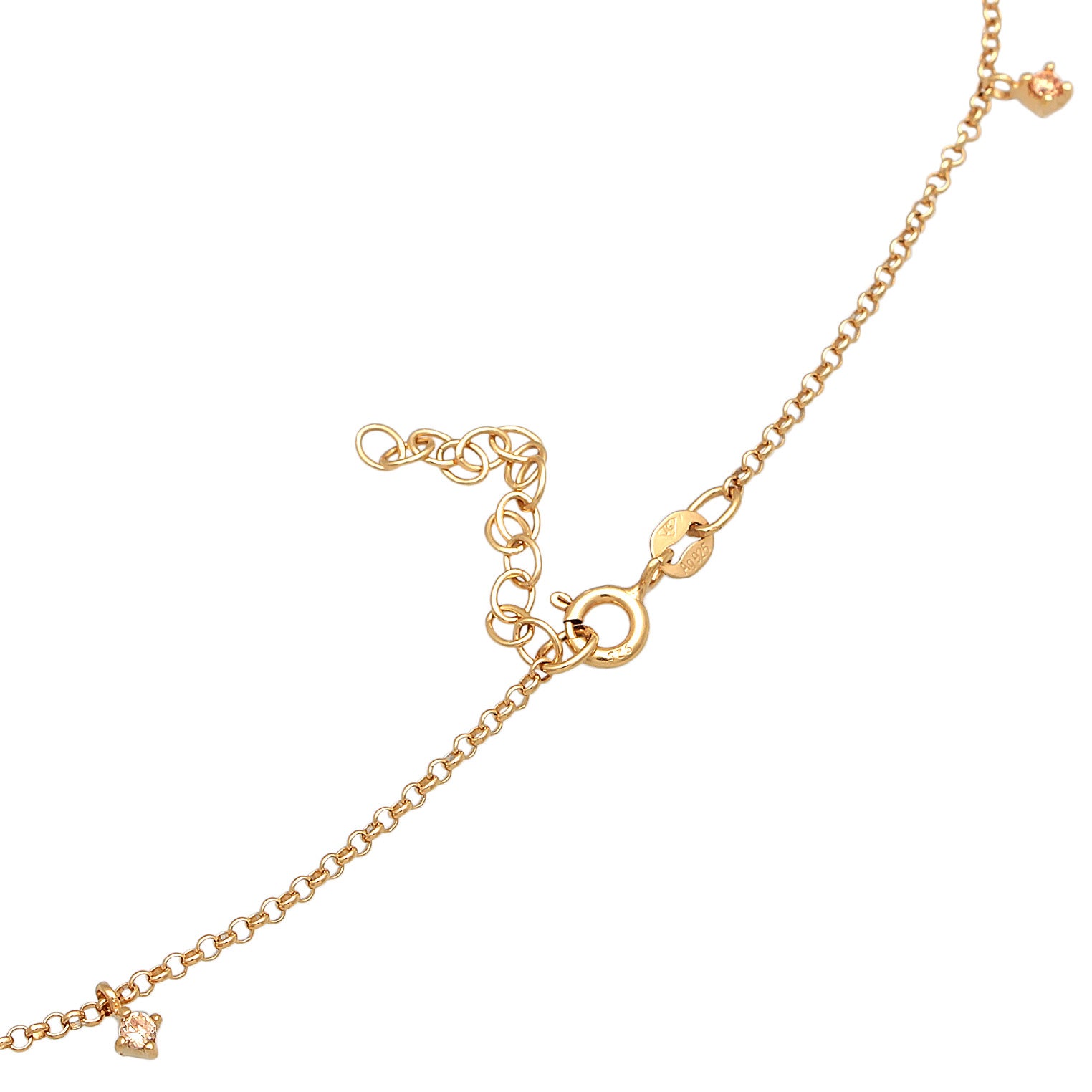Orange - Elli | Choker | Zirkonia (Orange) | 925er Sterling Silber Vergoldet