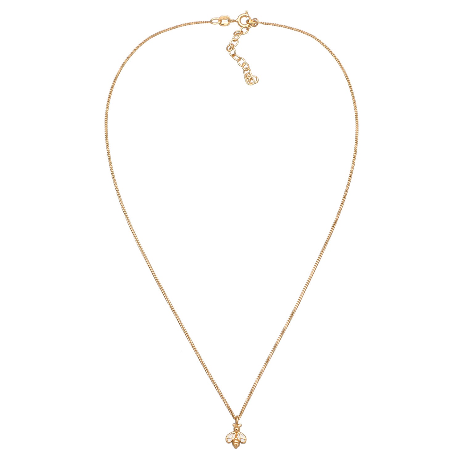 Gold - Elli | Halskette Biene | Emaille | 925er Sterling Silber Vergoldet