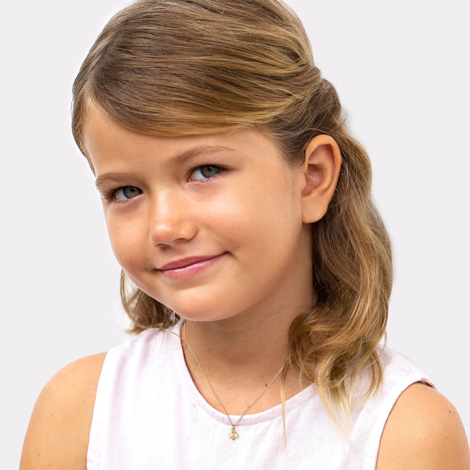 Gold - Elli | Halskette Biene | Emaille | 925er Sterling Silber Vergoldet