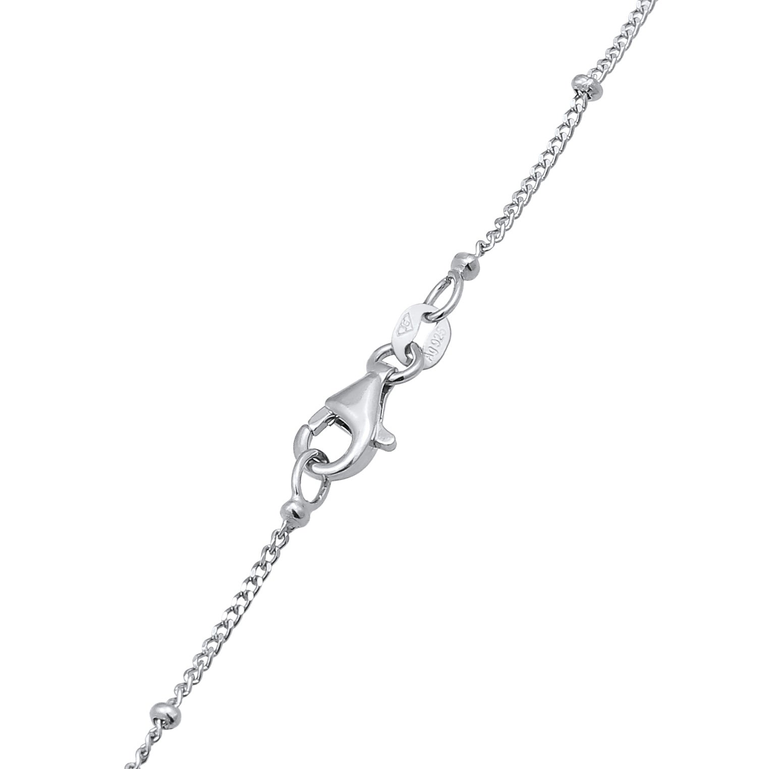 Silber - Elli | Kugel-Halskette Kreis | 925er Sterling Silber