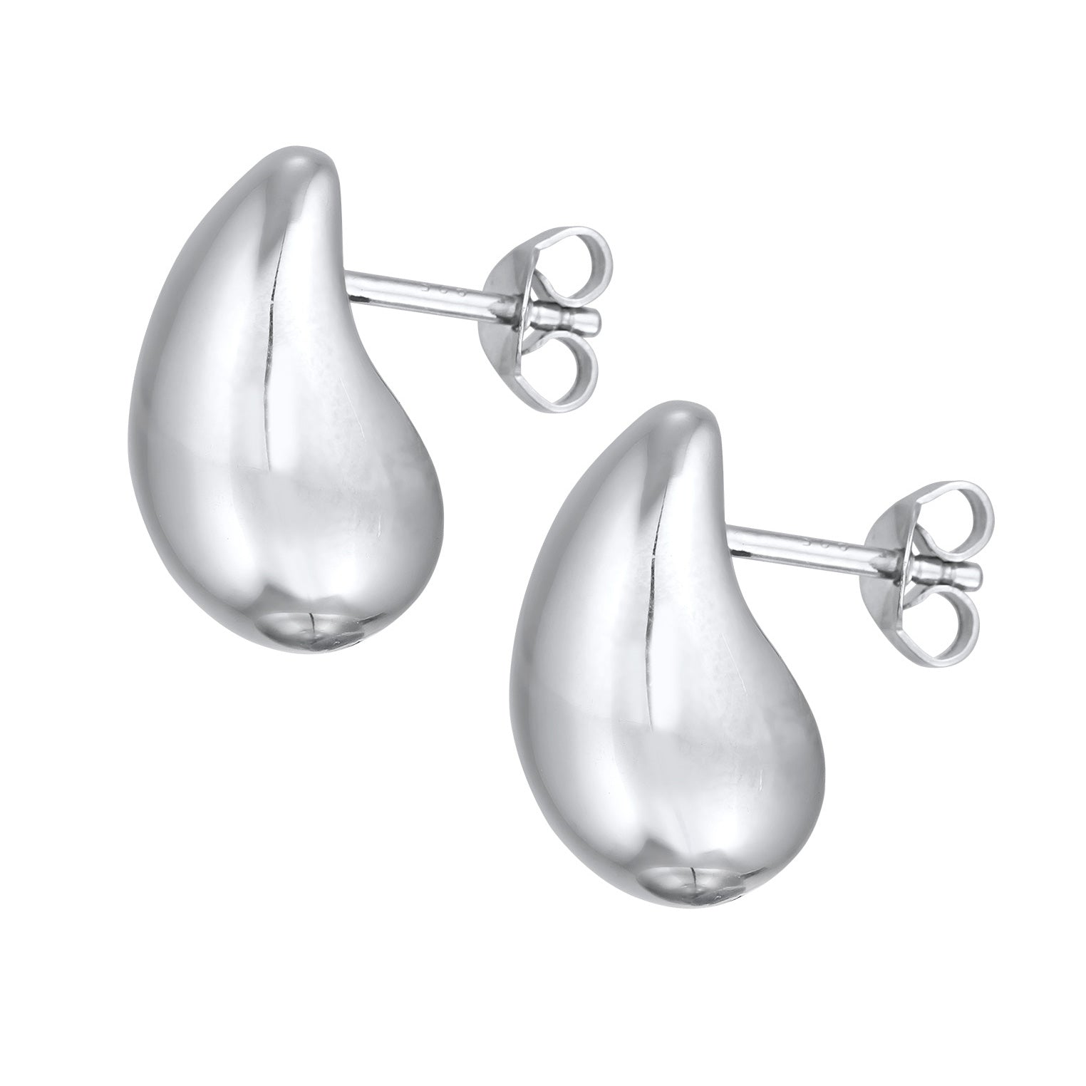 Silber - Elli PREMIUM | Ohrstecker Chunky Drop | 925er Sterling Silber