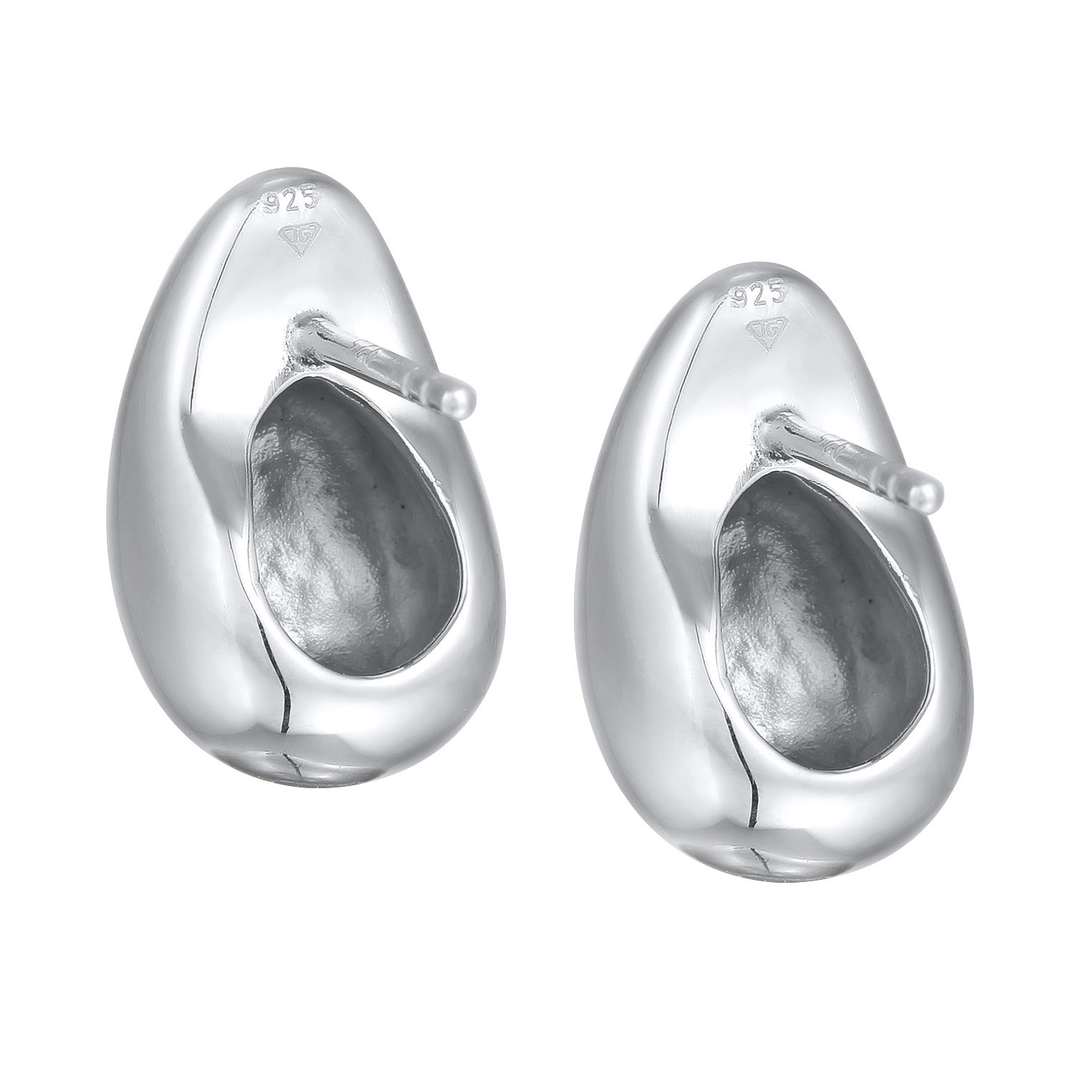 Silber - Elli PREMIUM | Ohrstecker Chunky Drop | 925er Sterling Silber