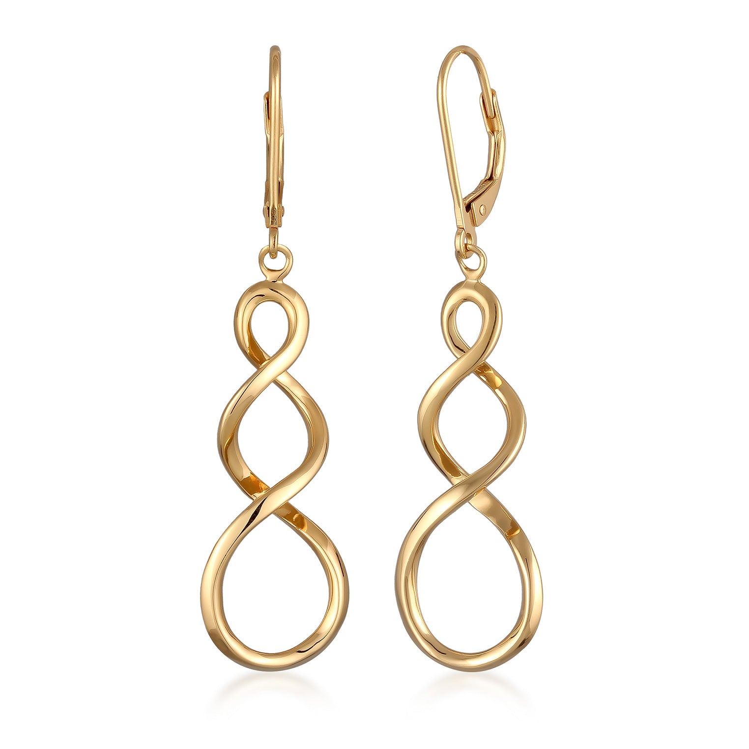 Gold - Elli | Ohrhänger Spirale | 925er Sterling Silber vergoldet