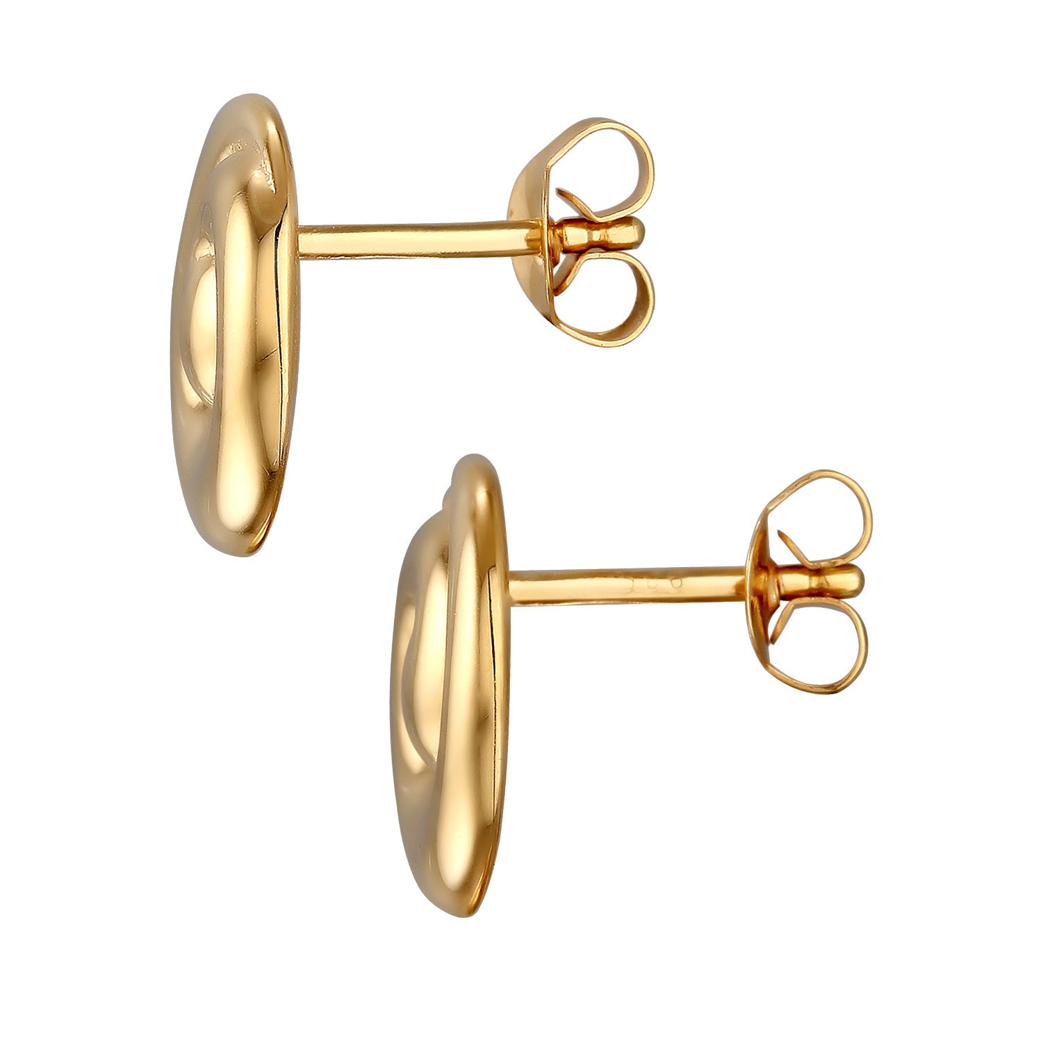 Gold - Elli | Ohrstecker Spirale | 925er Sterling Silber Vergoldet