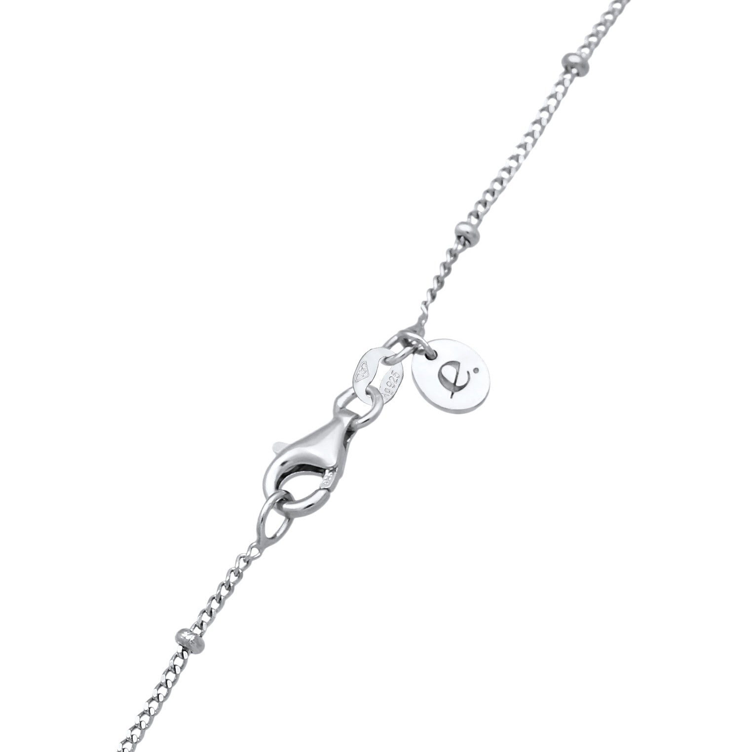 Silber - Elli PREMIUM | Kugel-Halskette Perlen Anhänger | Süßwasserzuchtperle | 925er Sterling Silber