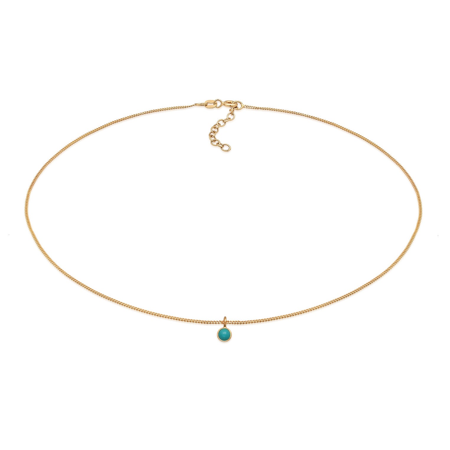 Gold - Elli | Choker | Howlith (türkis)| 925er Sterling Silber vergoldet