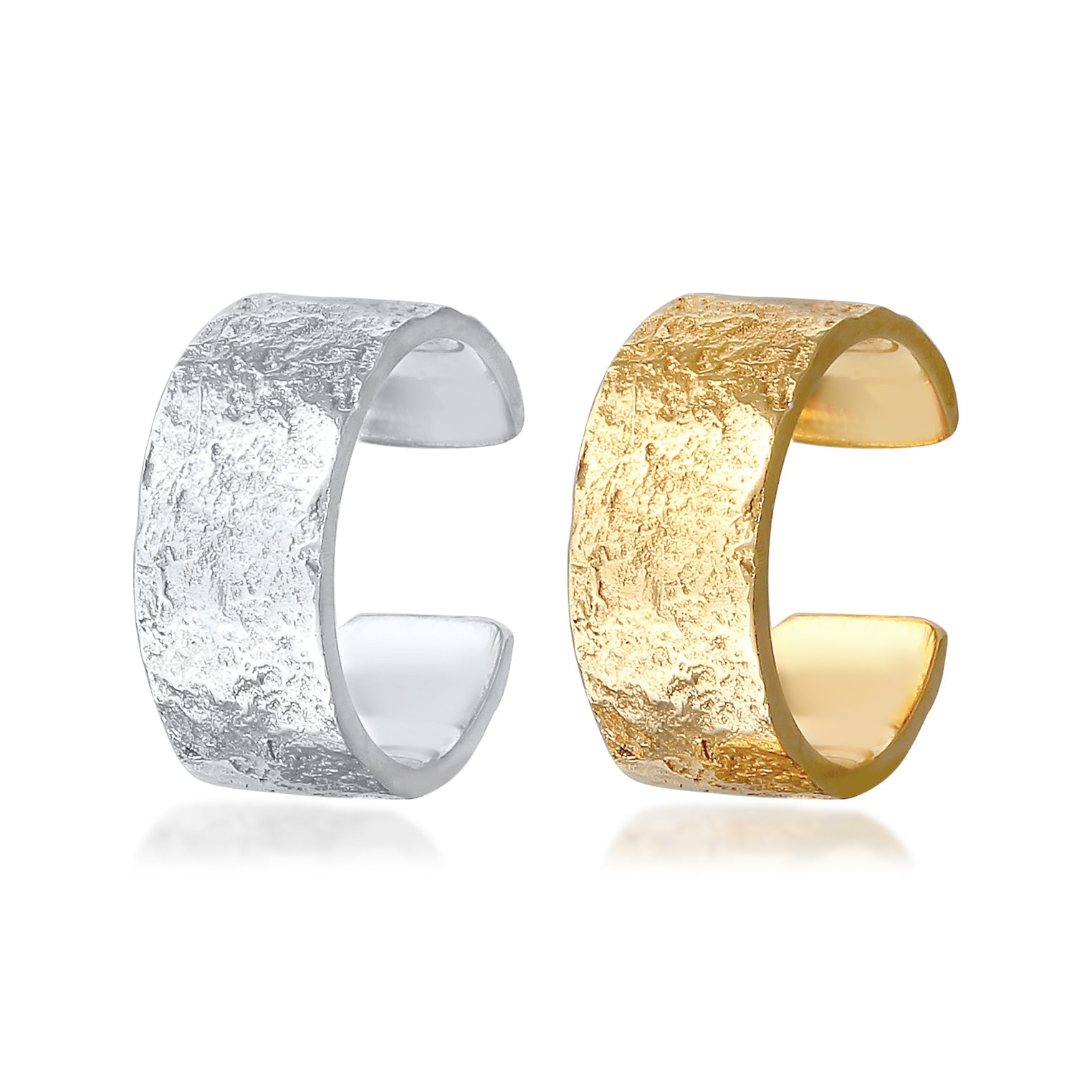 Zweifarbig - Elli | Earcuff Set Bicolor | 925er Sterling Silber Vergoldet