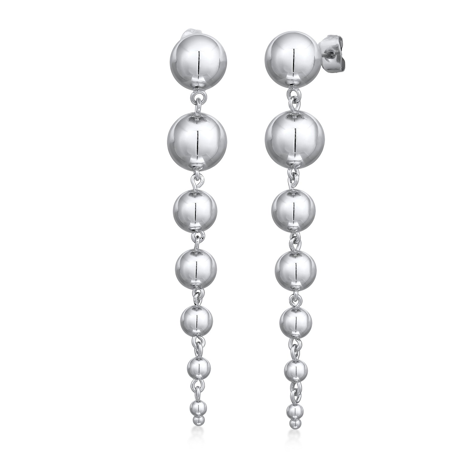 Silber - Elli | Ohrstecker | Kugellook | Messing