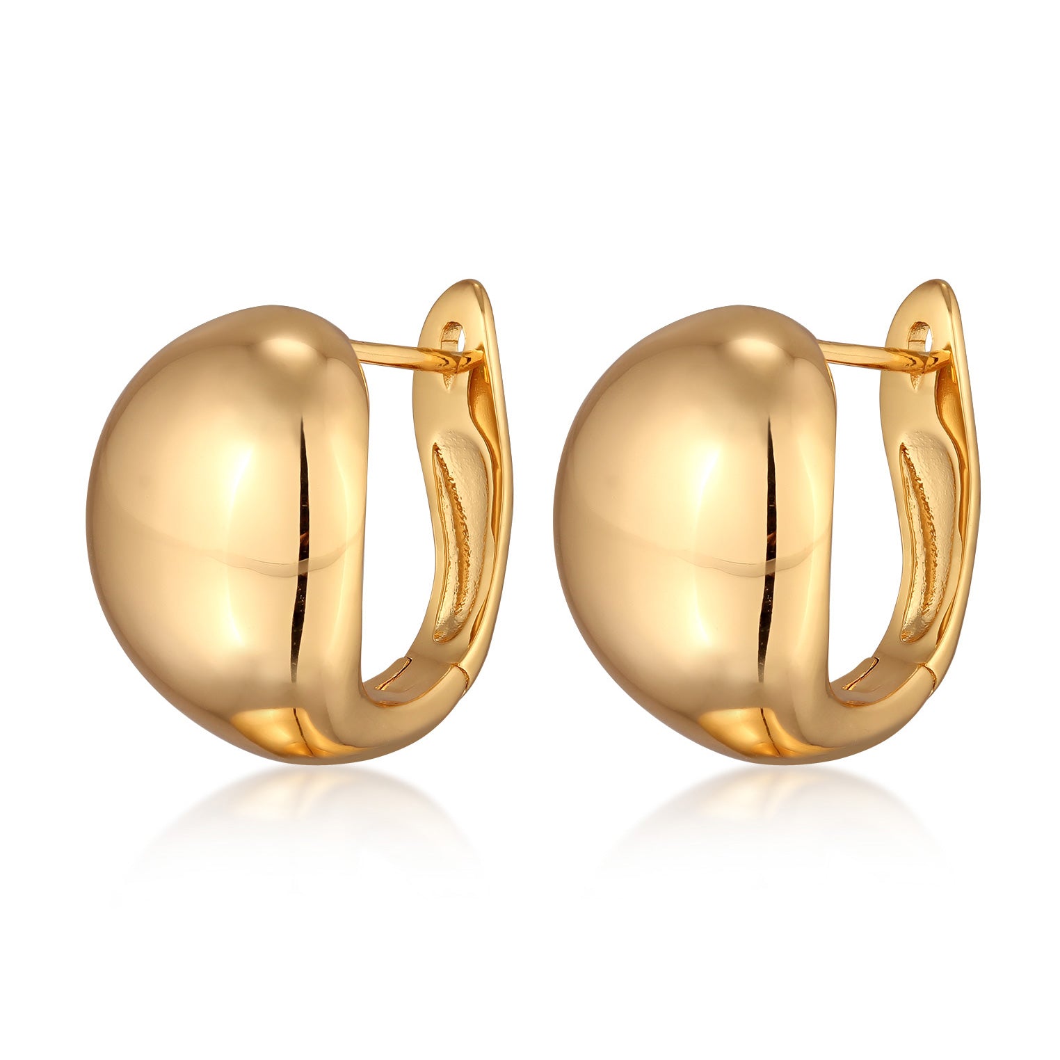 Silber - Elli | Creolen Ohrringe | Messing | Gold Finish