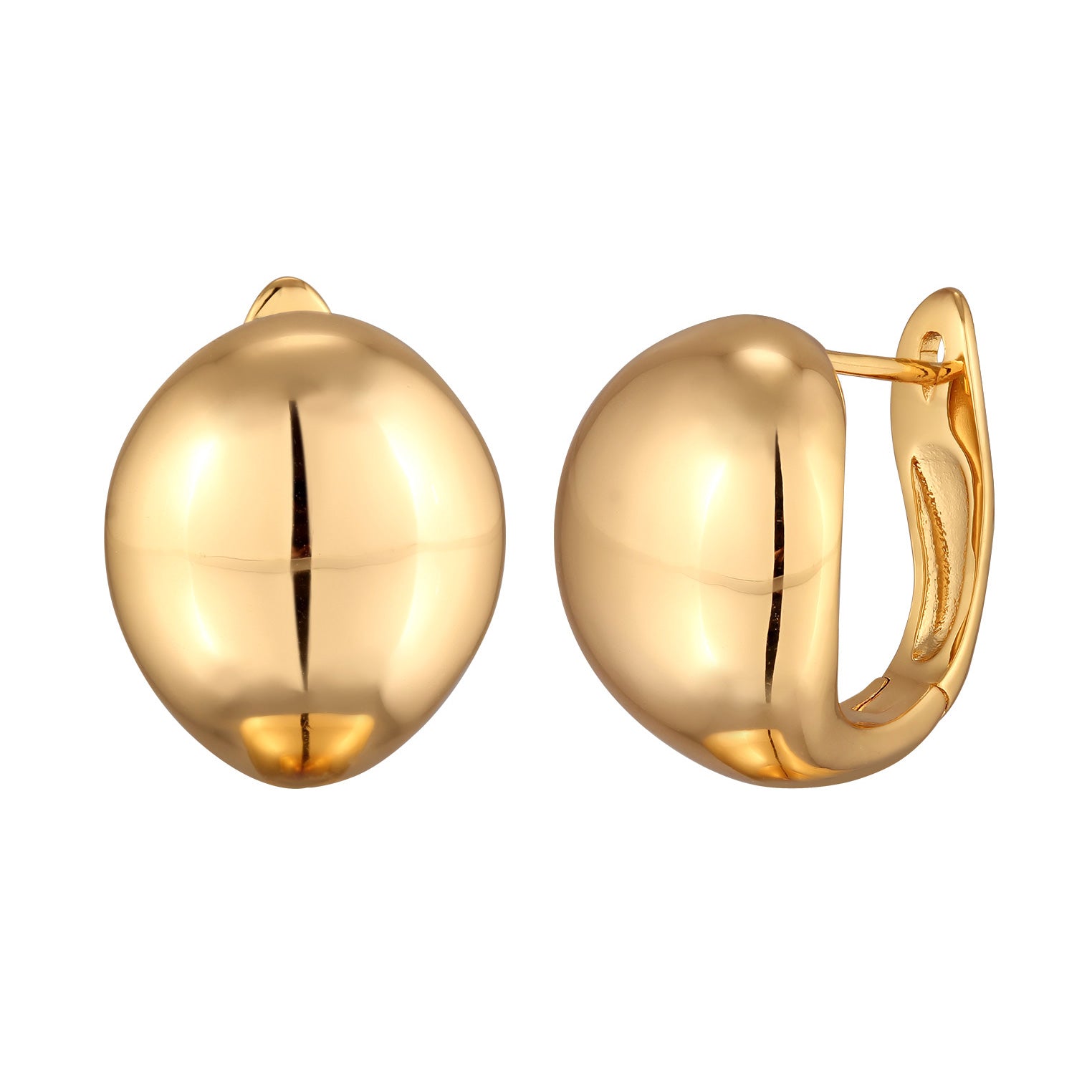 Silber - Elli | Creolen Ohrringe | Messing | Gold Finish