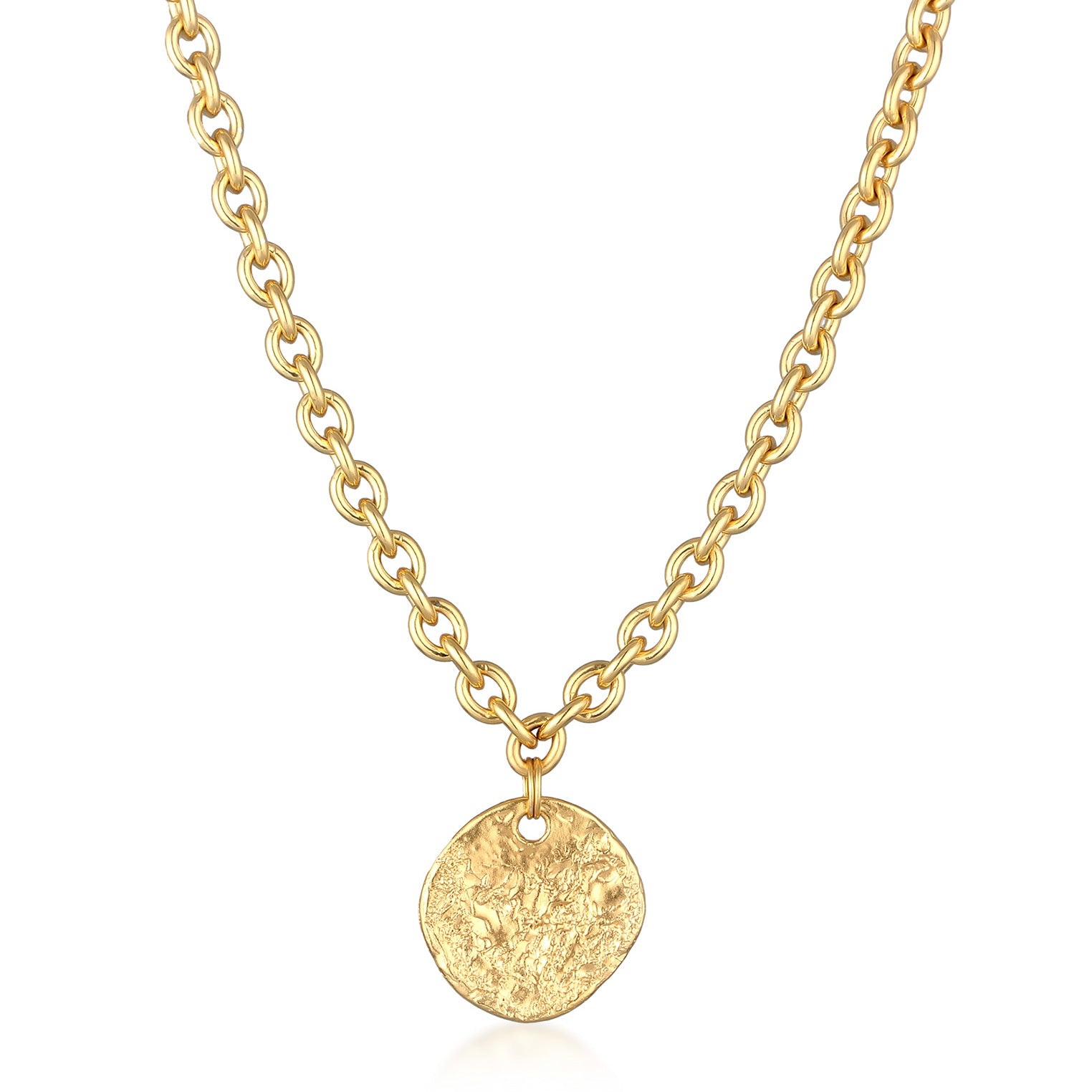 Gold - Elli PREMIUM | Halskette Ornament Anhänger | 925 Sterling Silber vergoldet