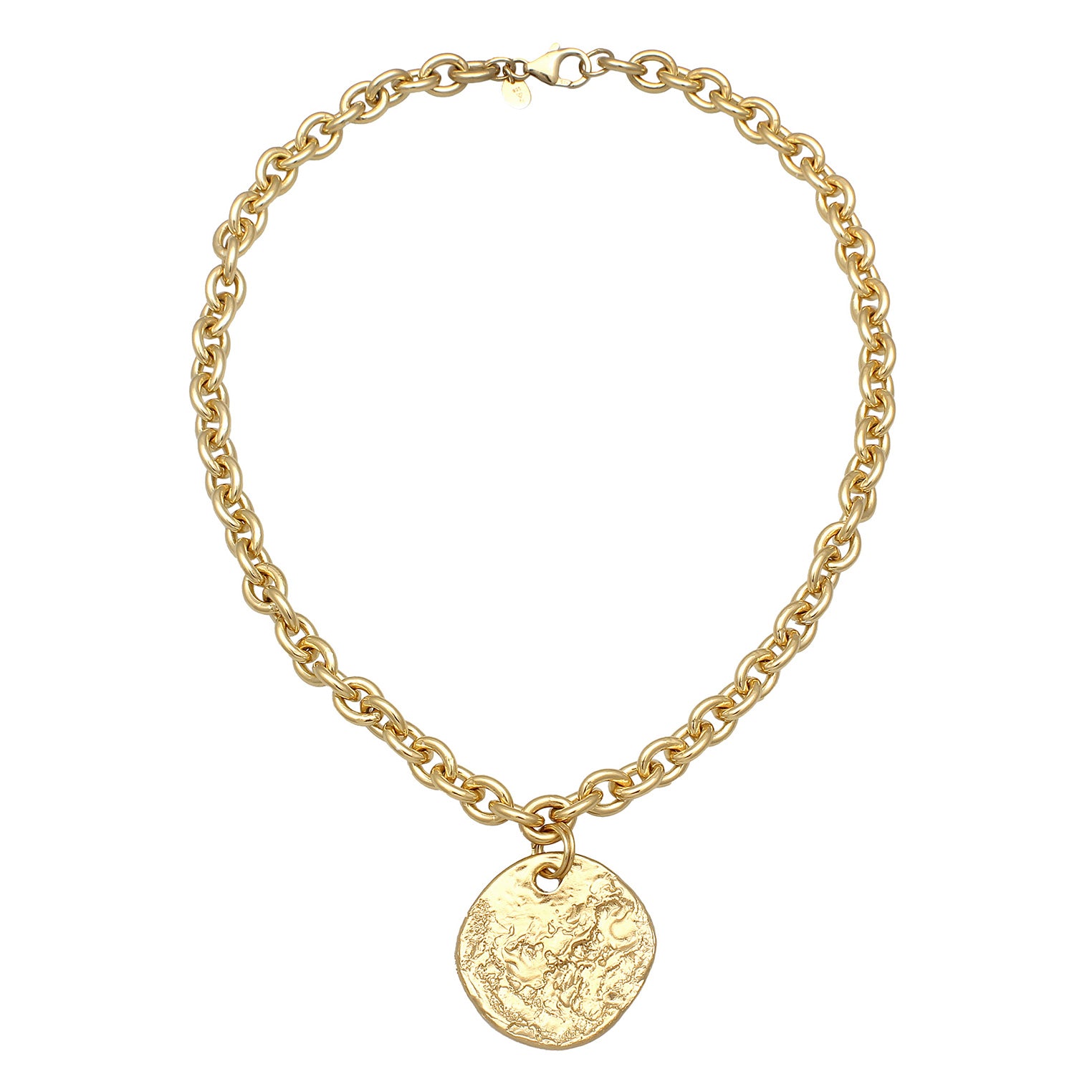 Gold - Elli PREMIUM | Halskette Ornament Anhänger | 925 Sterling Silber vergoldet