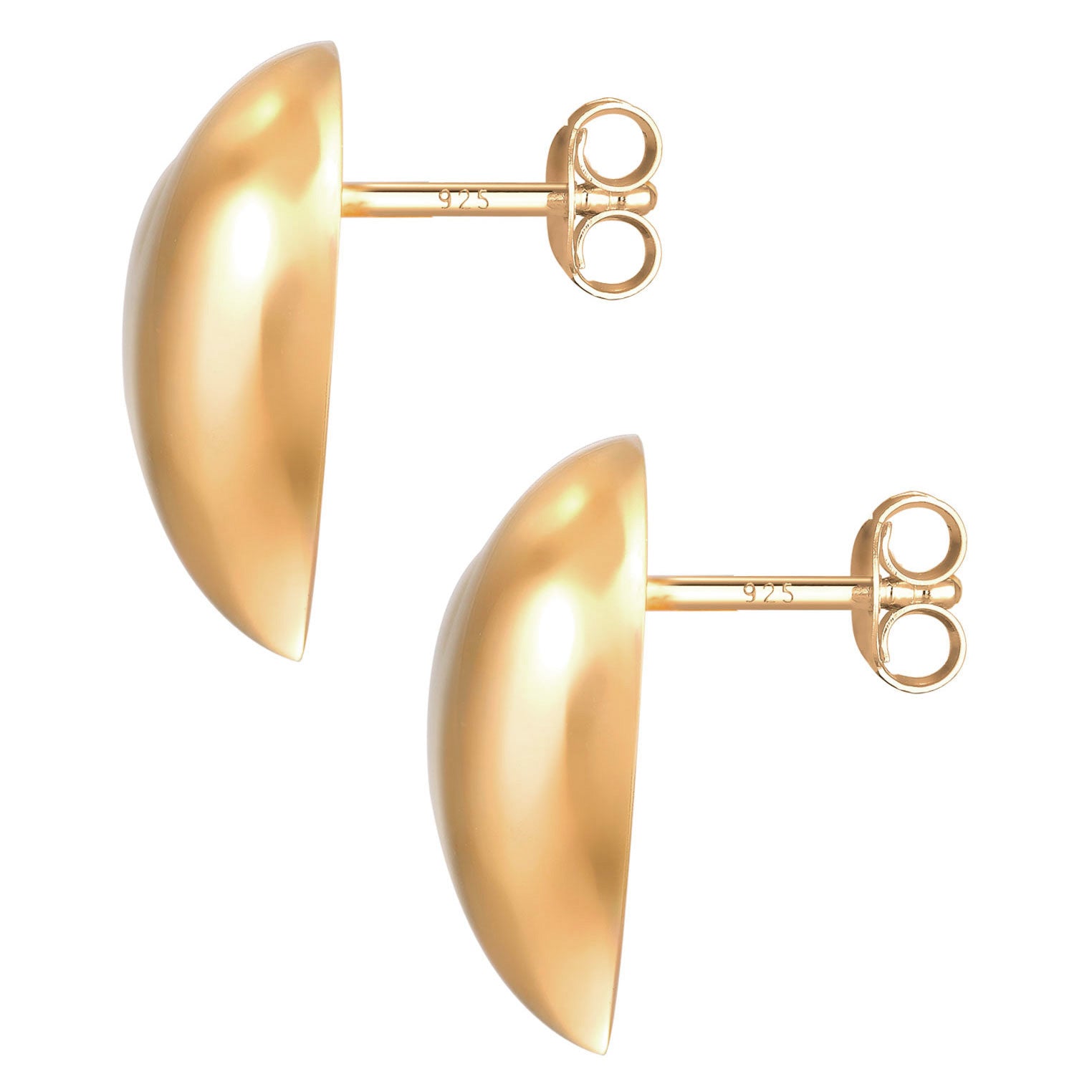 Gold - Elli | Ohrstecker Chunky Herz | 925 Sterling Silber Vergoldet