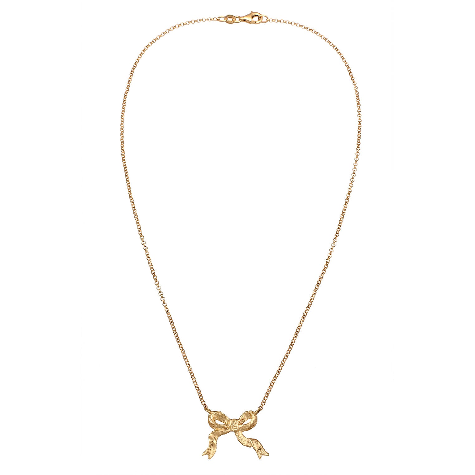 Gold - Elli | Halskette Schleife | 925 Sterling Silber vergoldet