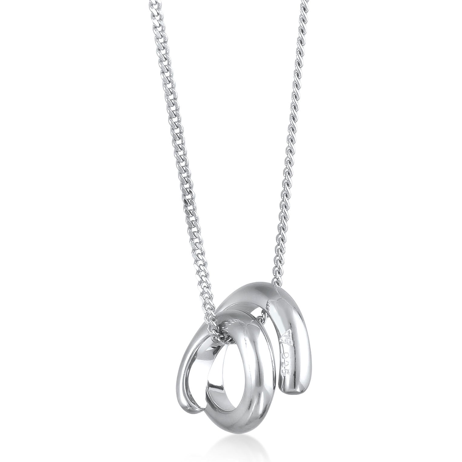 Silber - Elli | Halskette  Spirale Anhänger | 925 Sterling Silber