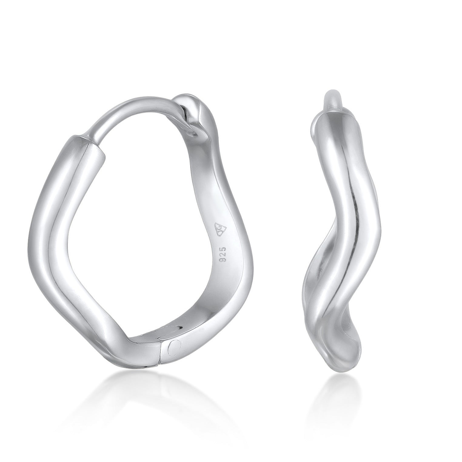 Silber - Elli | Creolen Organic | 925 Sterling Silber