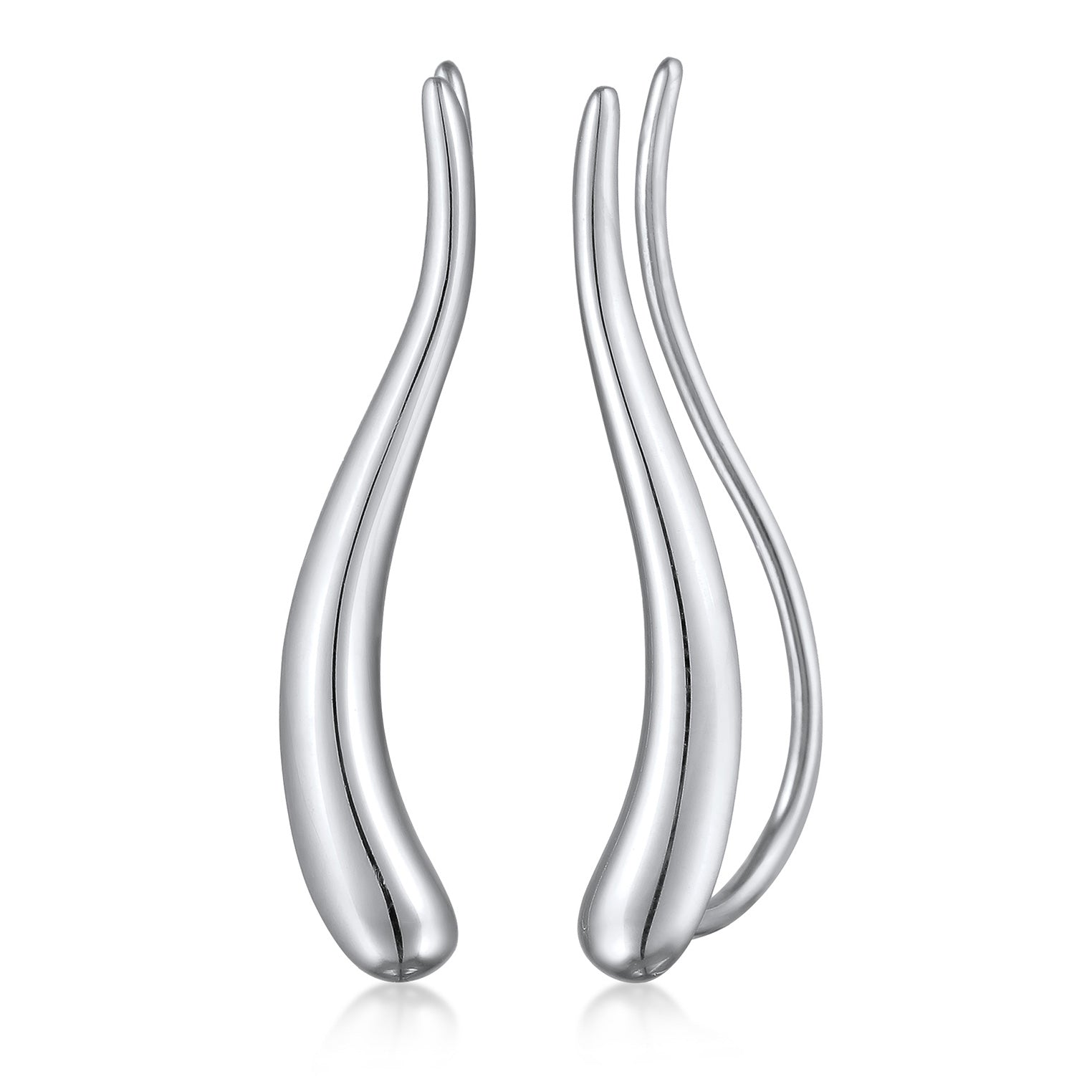 Silber - Elli | Earclimber Welle | 925 Sterling Silber