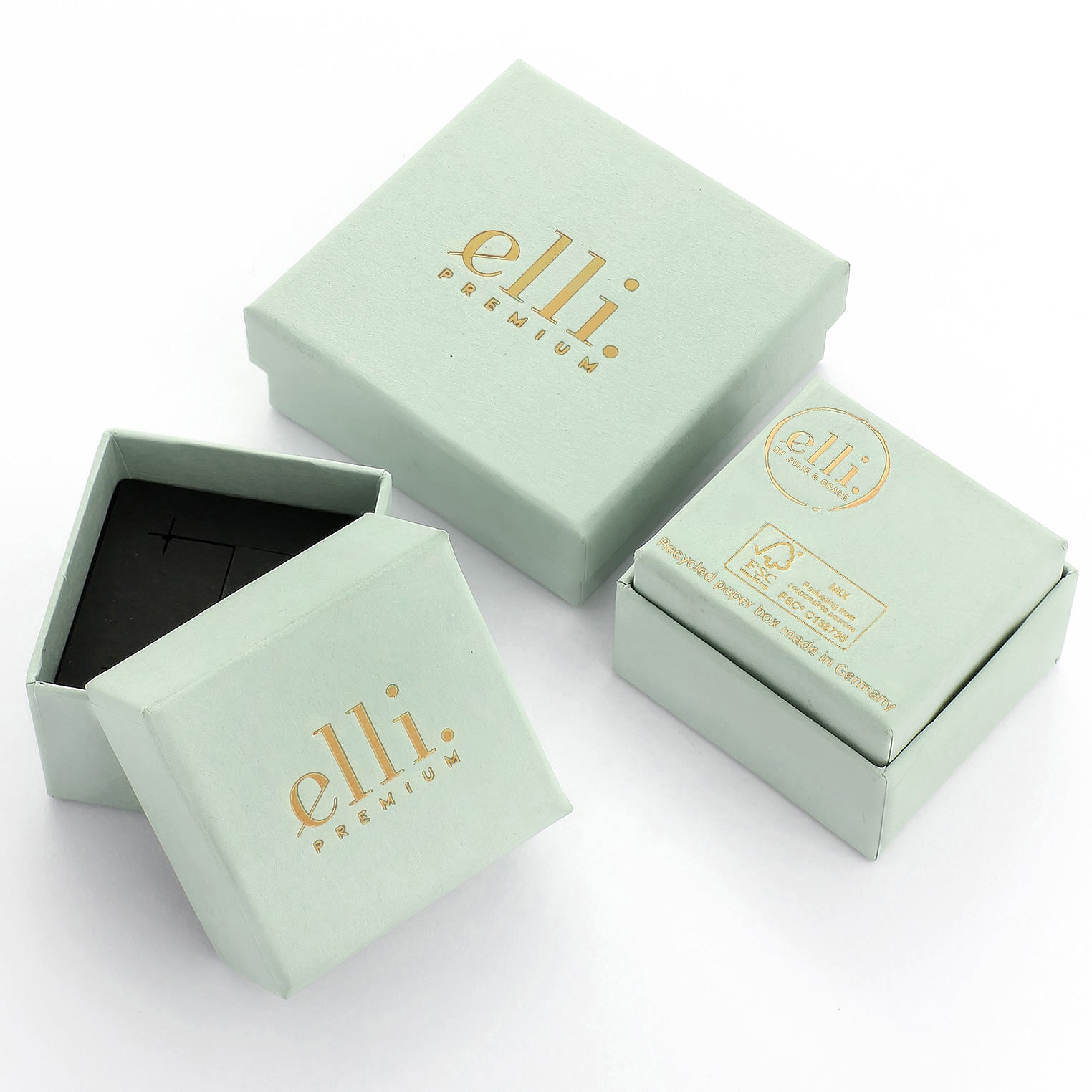 Gold - Elli PREMIUM | Y-Halskette Plättchen | 375 Gelbgold