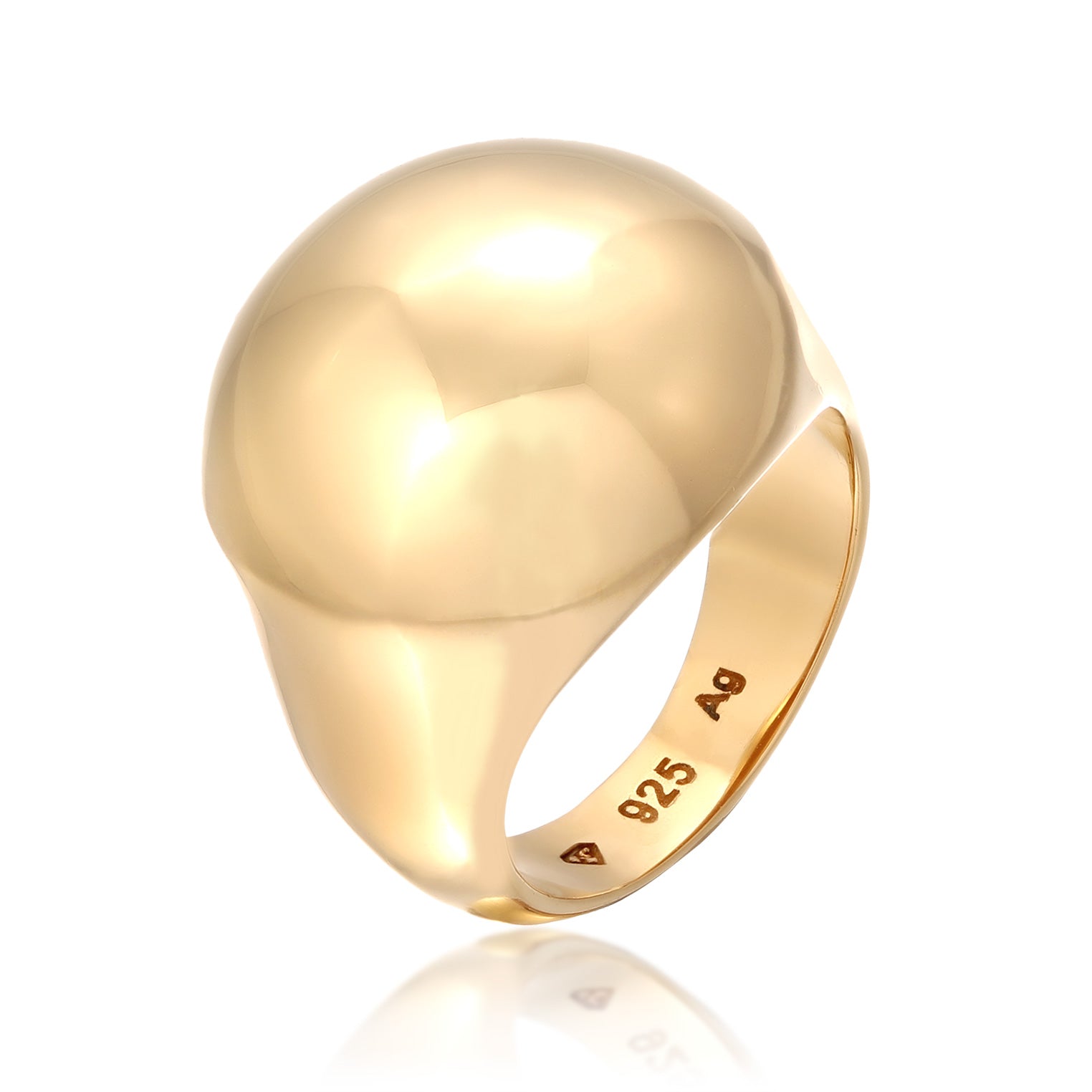 Gold - Elli PREMIUM | Ring Chunky | 925 Sterling Silber vergoldet