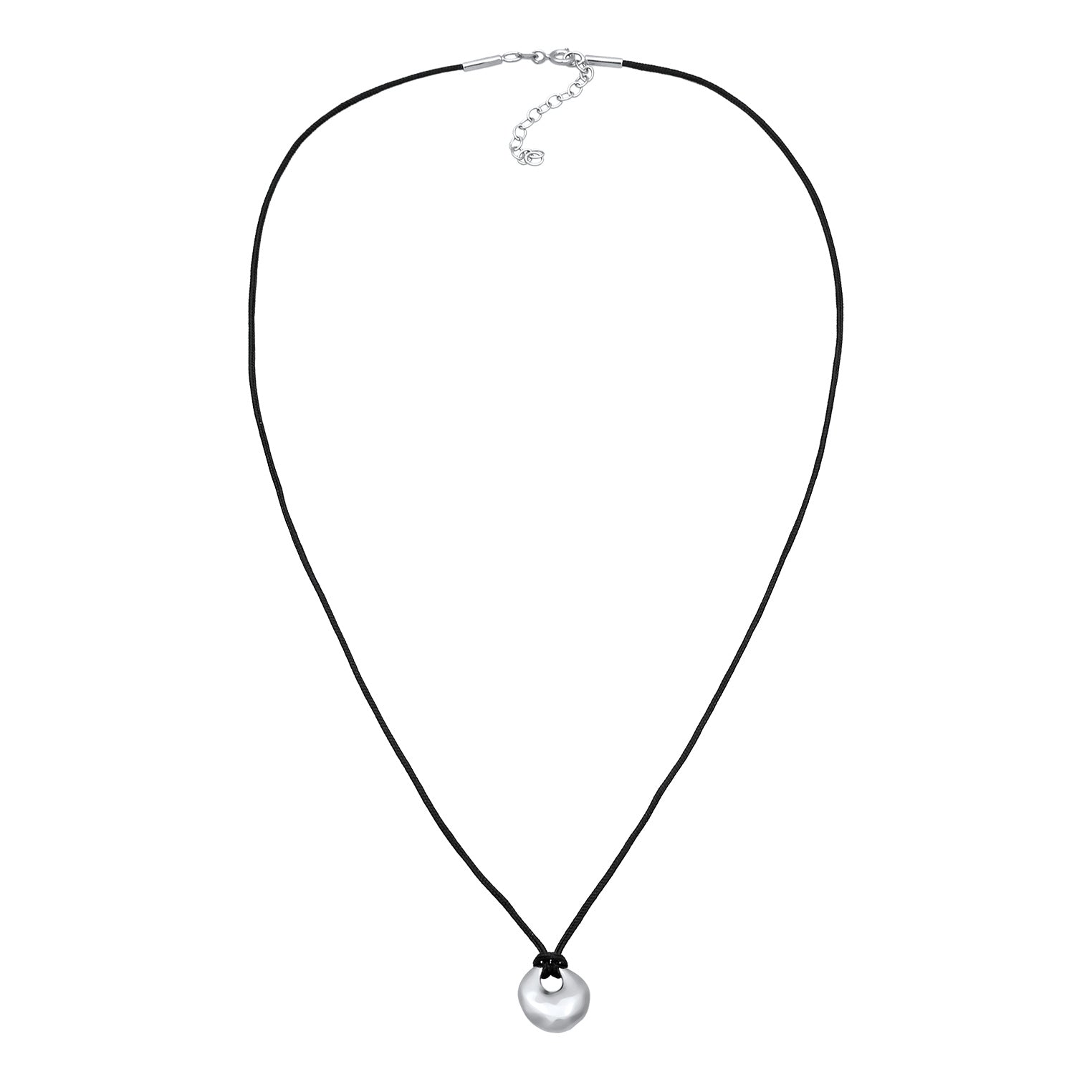 Silber - Elli | Nylonkette Disc Organic  | 925 Sterling Silber