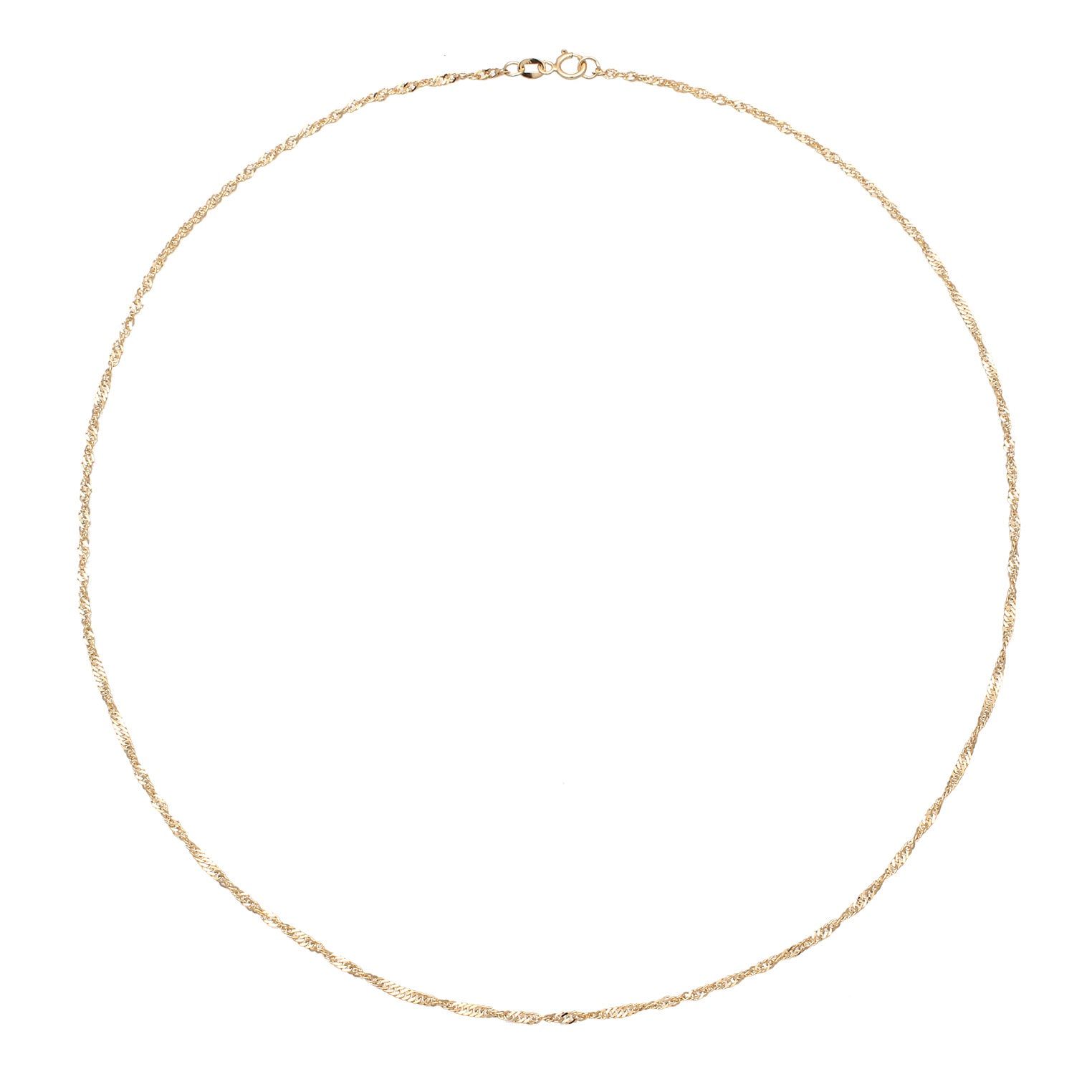 Gold - Elli PREMIUM | Singapur-Halskette Basic | 585 Gelbgold