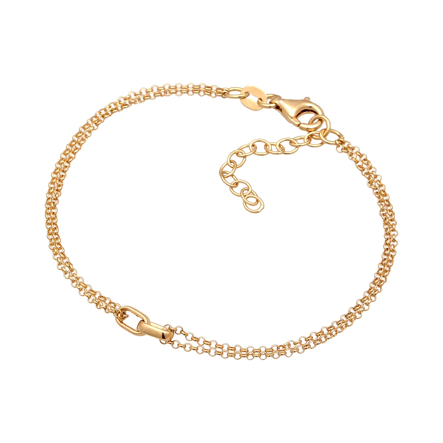 Gold - Elli | Armband Gliederelement | 925 Sterling Silber vergoldet