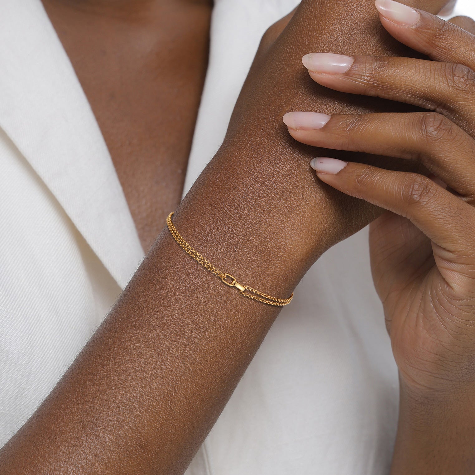 Gold - Elli | Armband Gliederelement | 925 Sterling Silber vergoldet