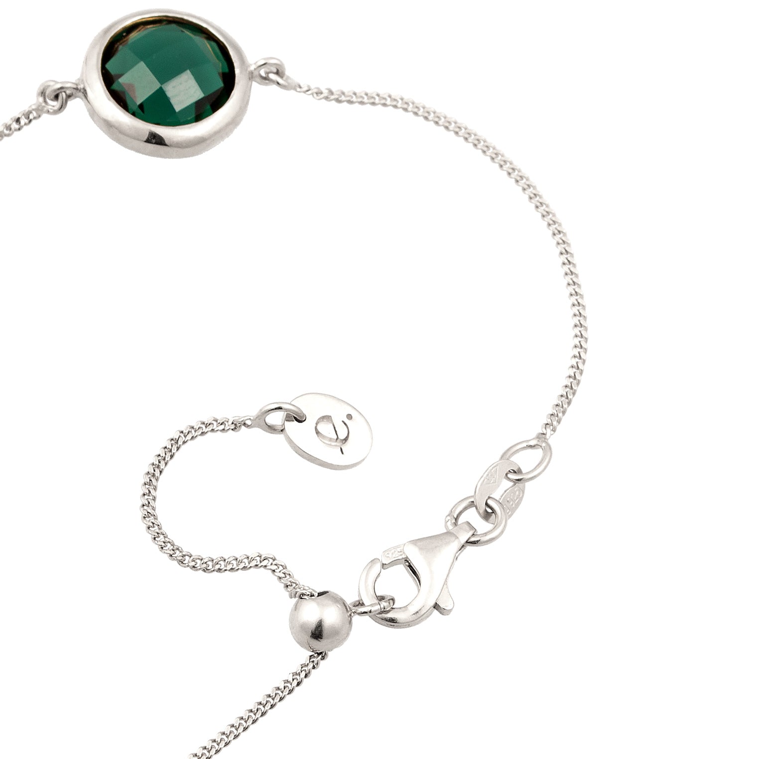 Silber - Elli PREMIUM | Armband | Quarz (Grün) & Süßwasserperle | 925 Sterling Silber