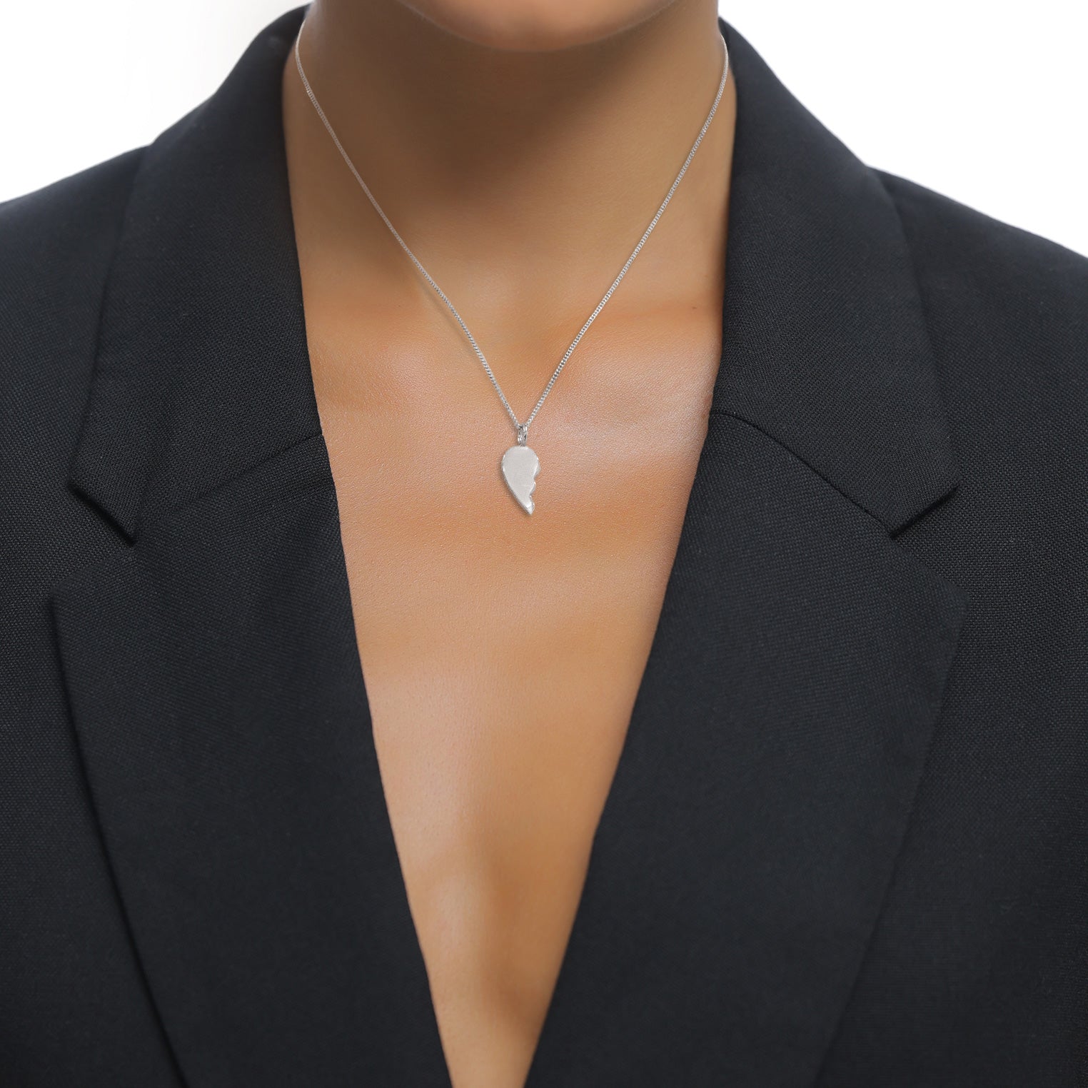 Silber - Elli | Halsketten-Set Herz | 925 Sterling Silber