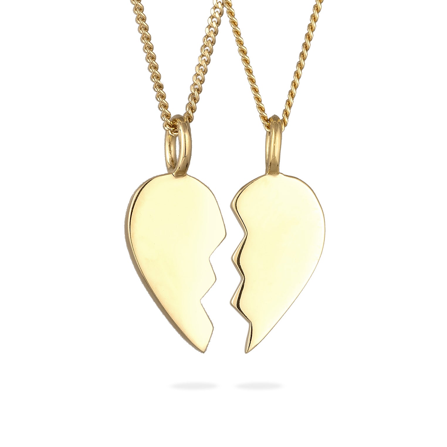 Gold - Elli | Halsketten-Set Herz | 925 Sterling Silber vergoldet