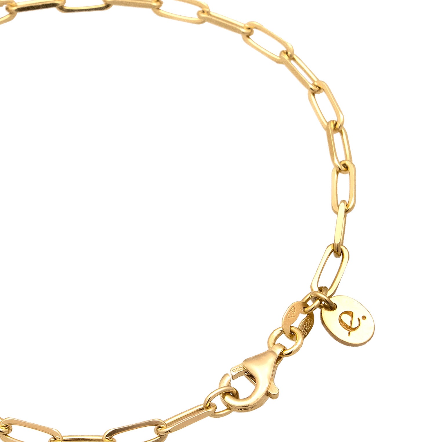 Gold - Elli PREMIUM | Glieder-Armband | Turmalin (Grün) & Saphir (Blau) & Rubin (Rot) | 925 Sterling Silber Vergoldet