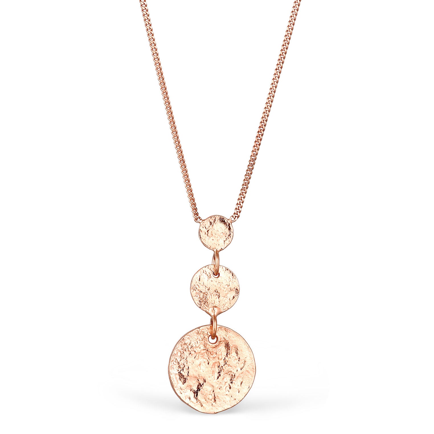 Roségold - Elli | Halskette | Anhänger Plättchen | 925 Sterling Silber Rosegold