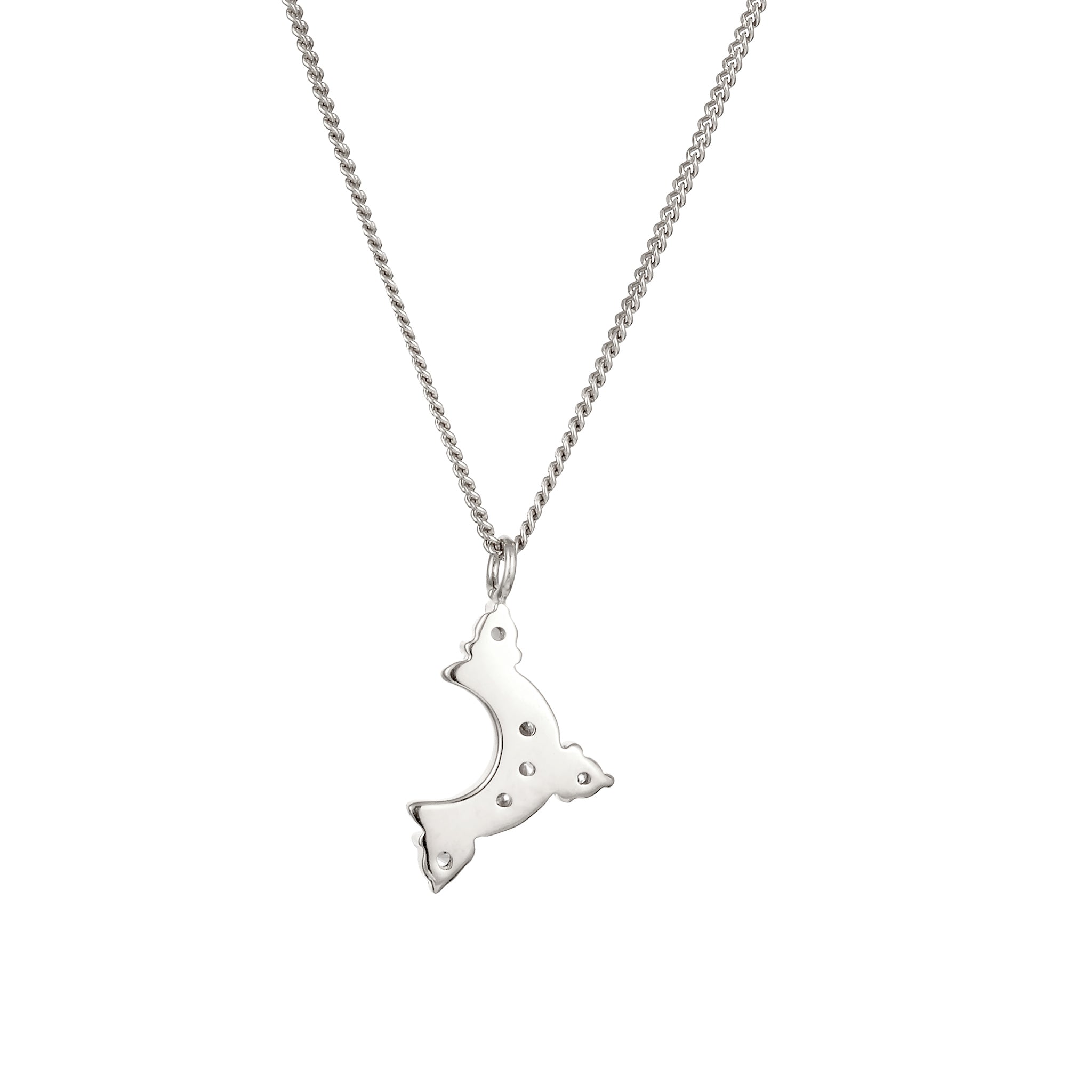 Silber - Elli | Halskette Mond | Zirkonia (Weiß) | 925 Sterling Silber